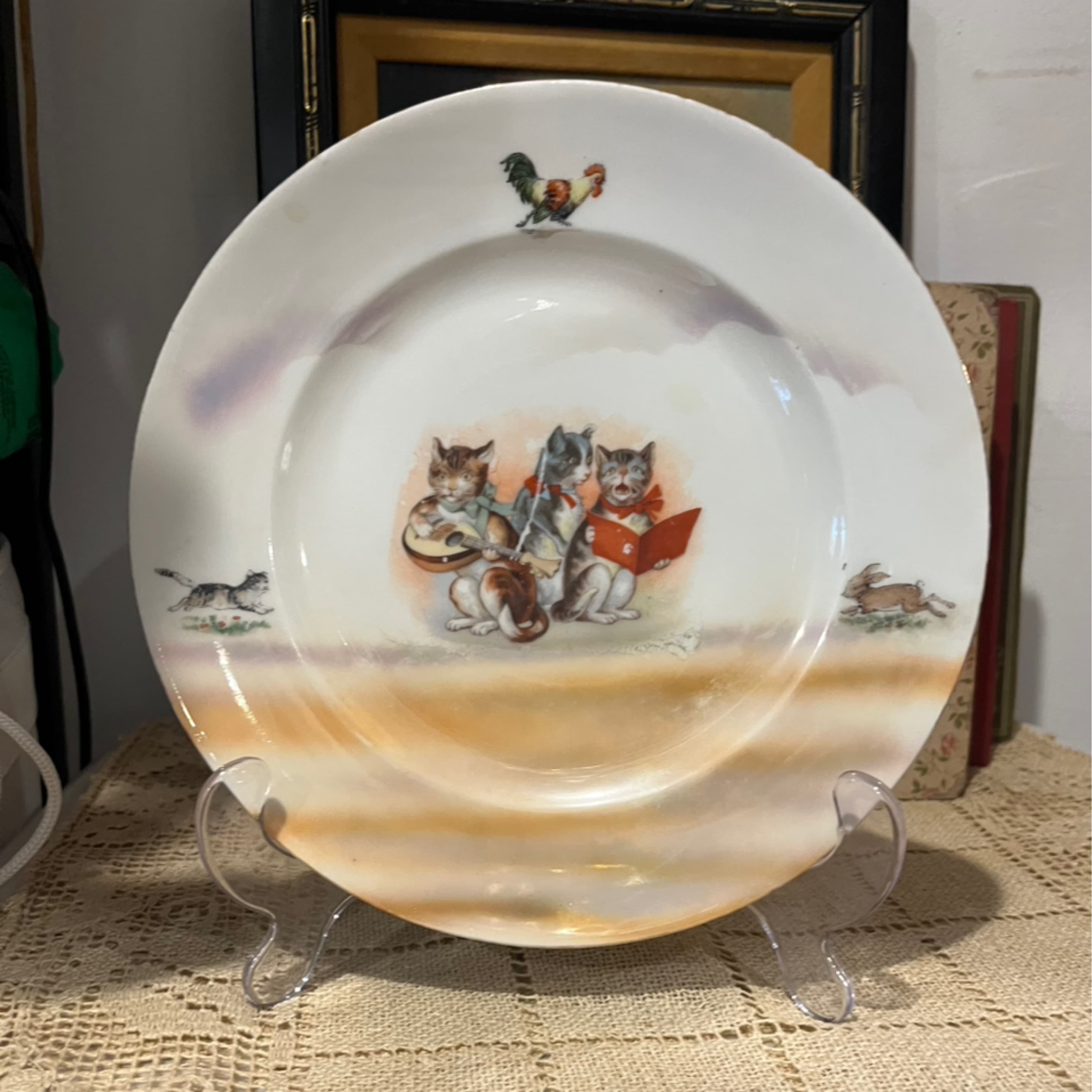 VTG Lusterware Plate Cats - Regular