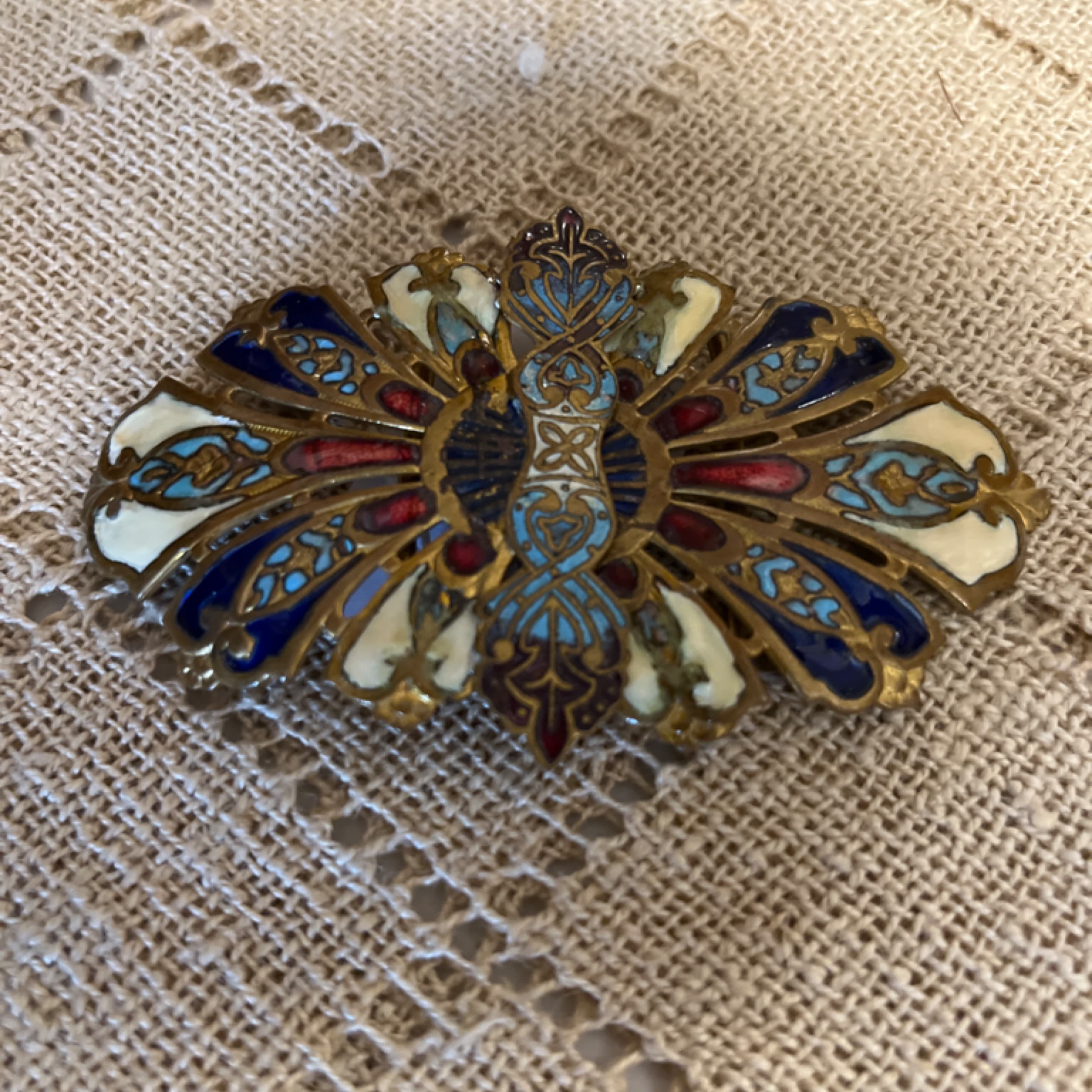 Vintage Enamel Belt Buckle - Regular