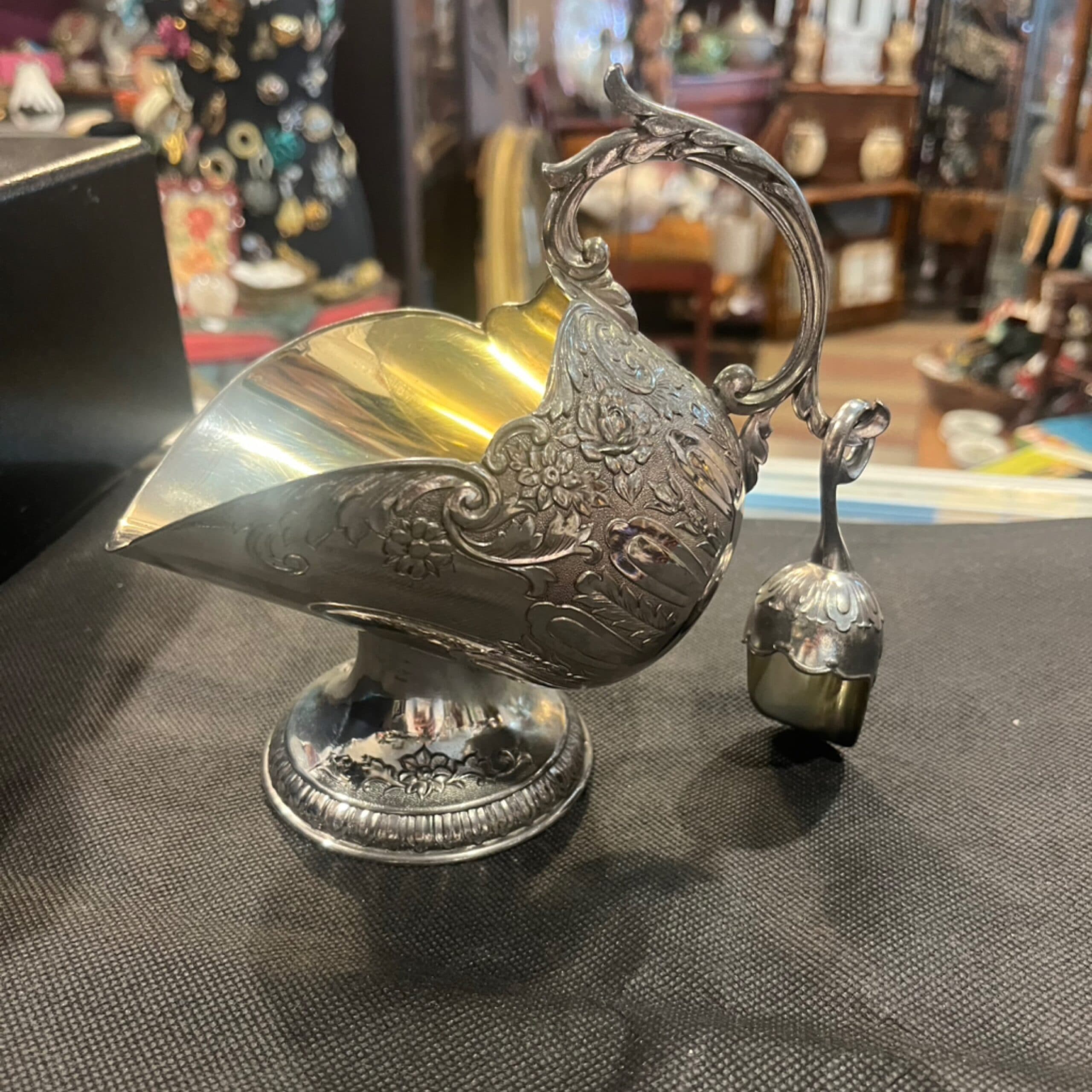 E.P. Zinc Sugar Scuttle Set Vintage 941 - Regular