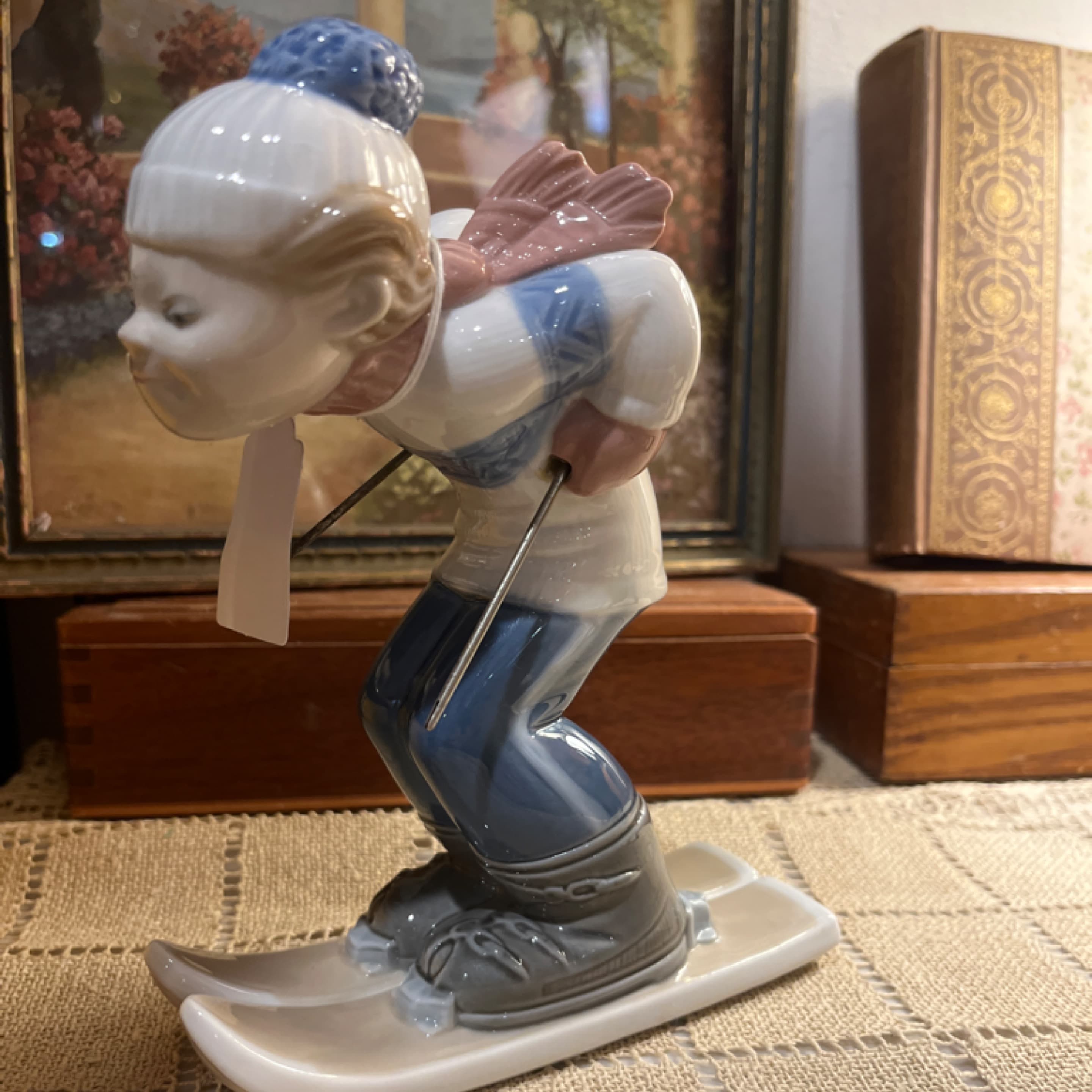 Lladro Boy Skier Puppet - Regular