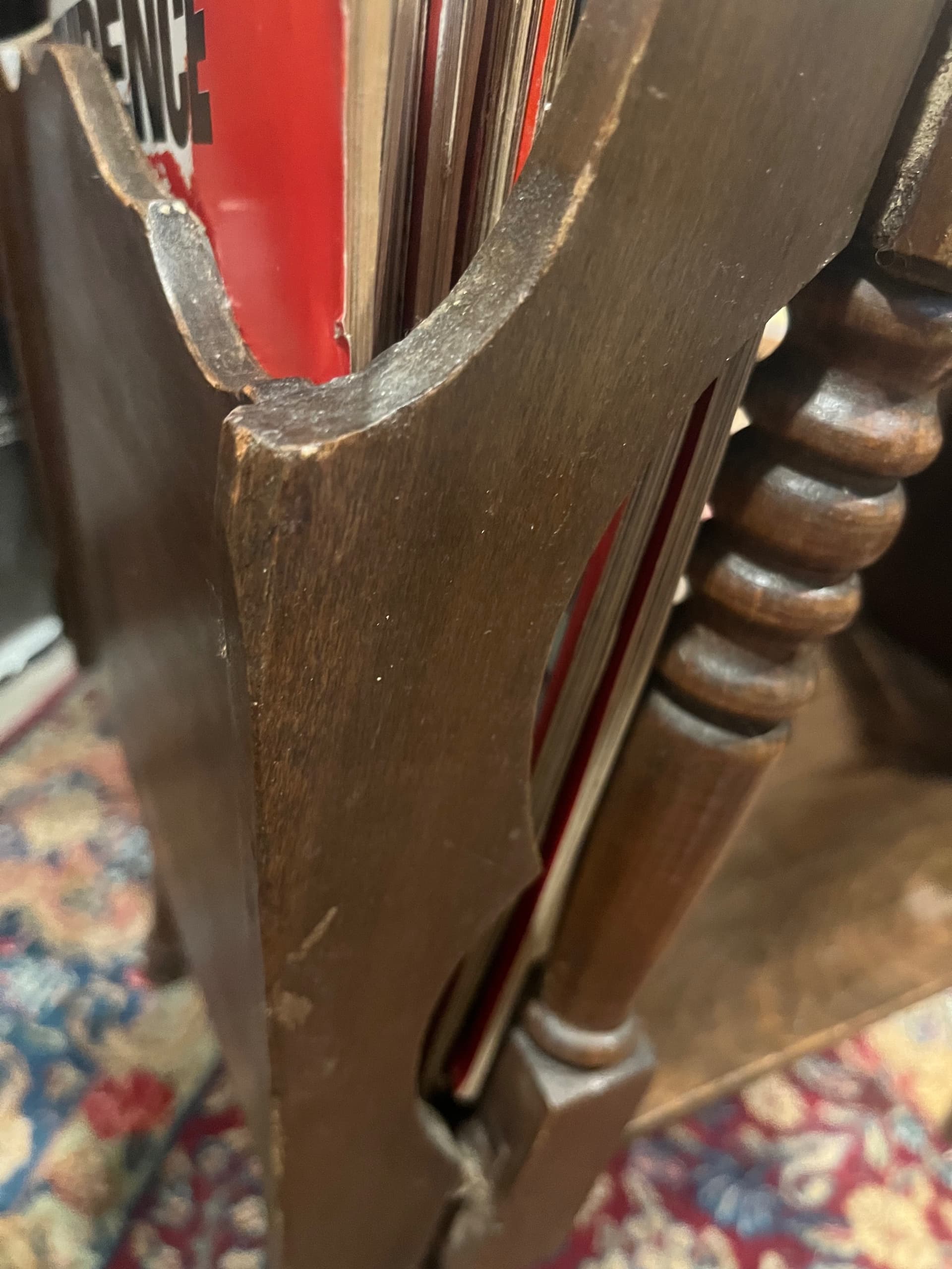 Vintage Magazine Saddle Side Table - Regular