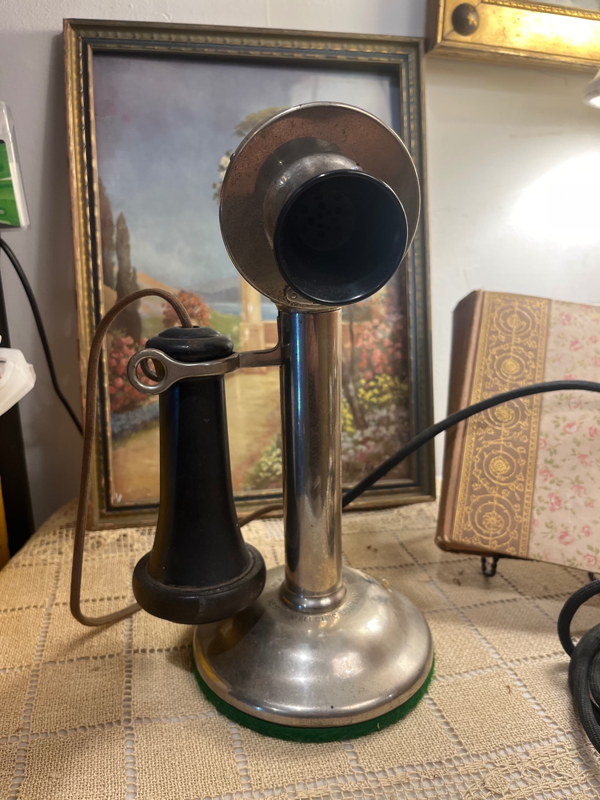 Vintage Western Electric Candlestick Telephone with Pony Reciever - Regular