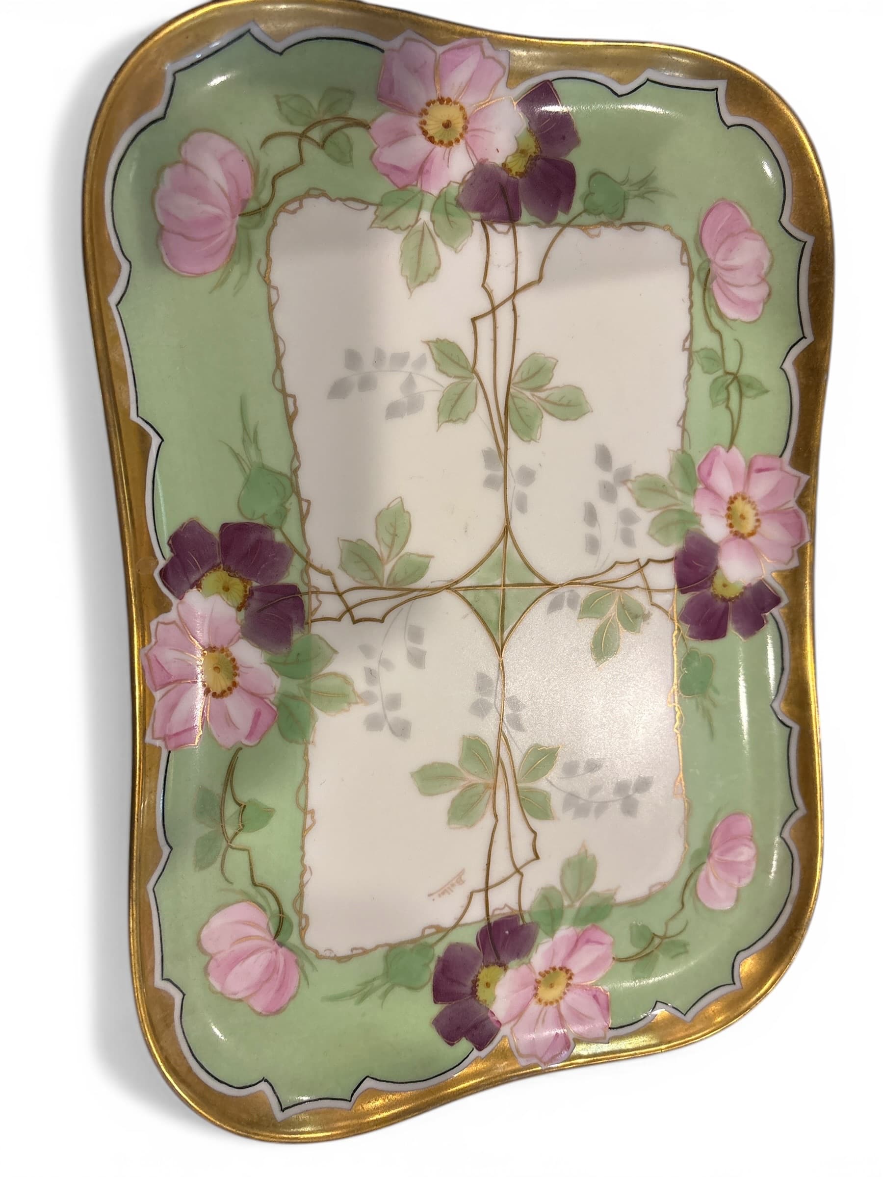 Stouffer Studio hand-painted porcelain dresser tray - Regular