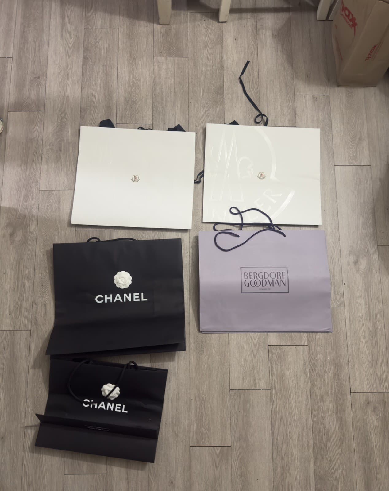 Chanel paper shopping bag x2