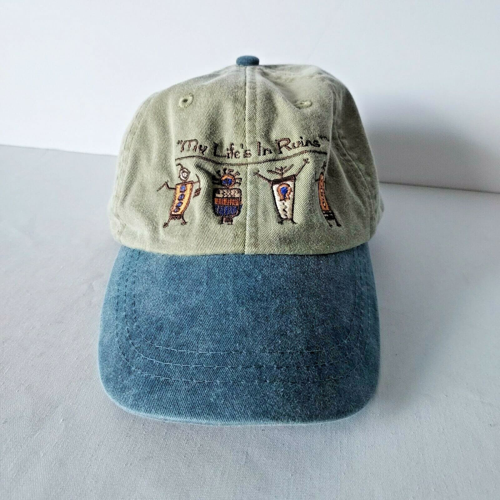 Sportex "My Life's in Runins" Trucker Hat Baseball Cap Adjustable Green-Blue