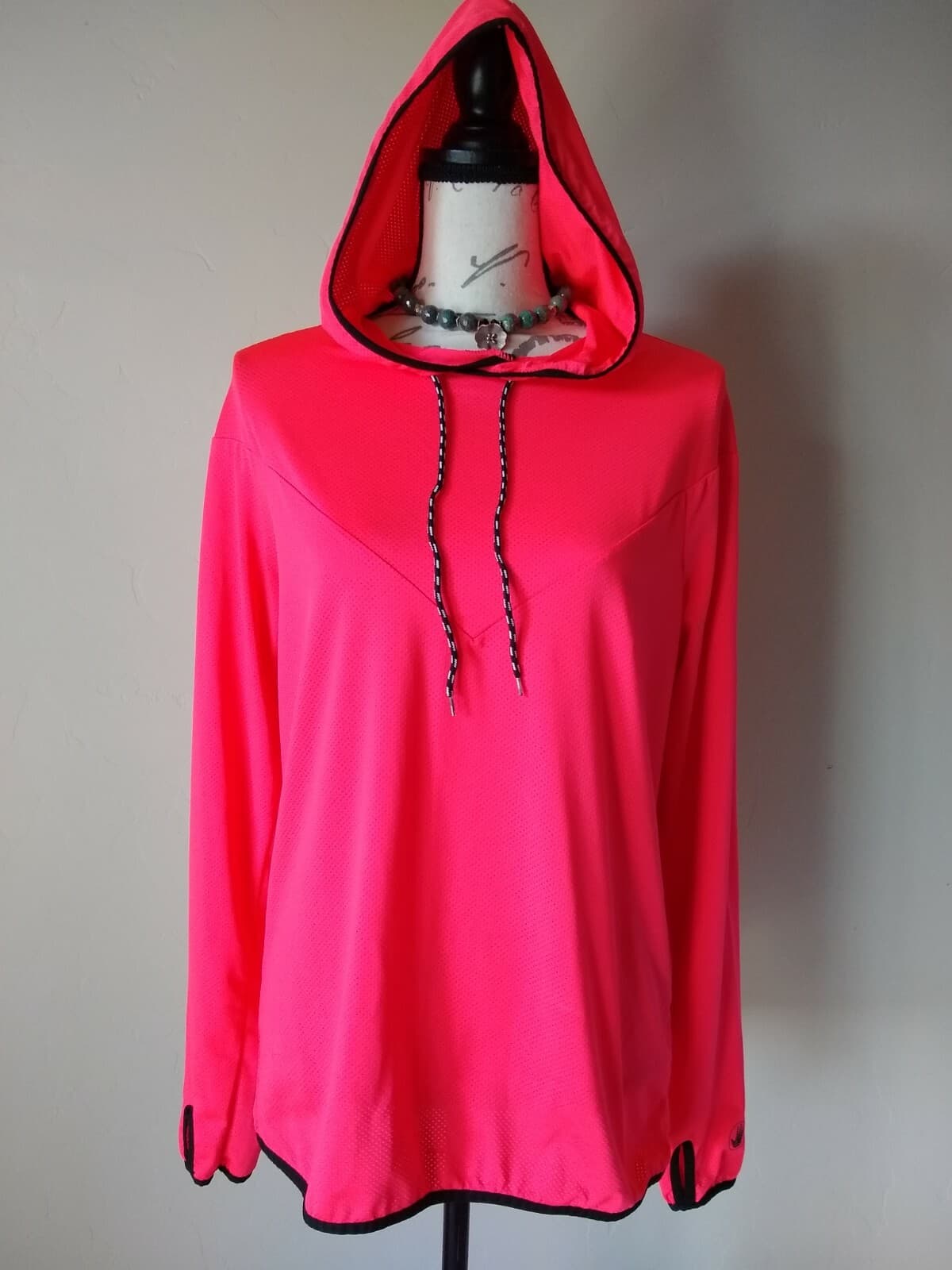 Body Glove Knit Activewear Sweatshirt Long Sleeve Hoodie Pink Sz.M