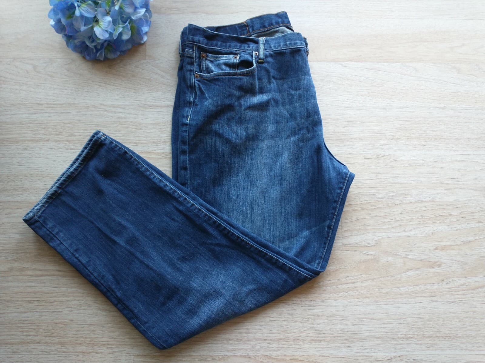 Lucky Brand Men Regular Inseam Jeans Cotton Blend Straight Leg Medium Wash Sz.40