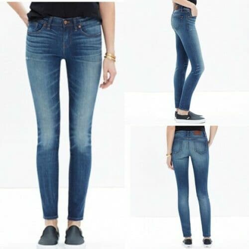 Madewell Skinny Skinny Jeans 9" Rise Medium Wash Blue Women Sz.27 E0267