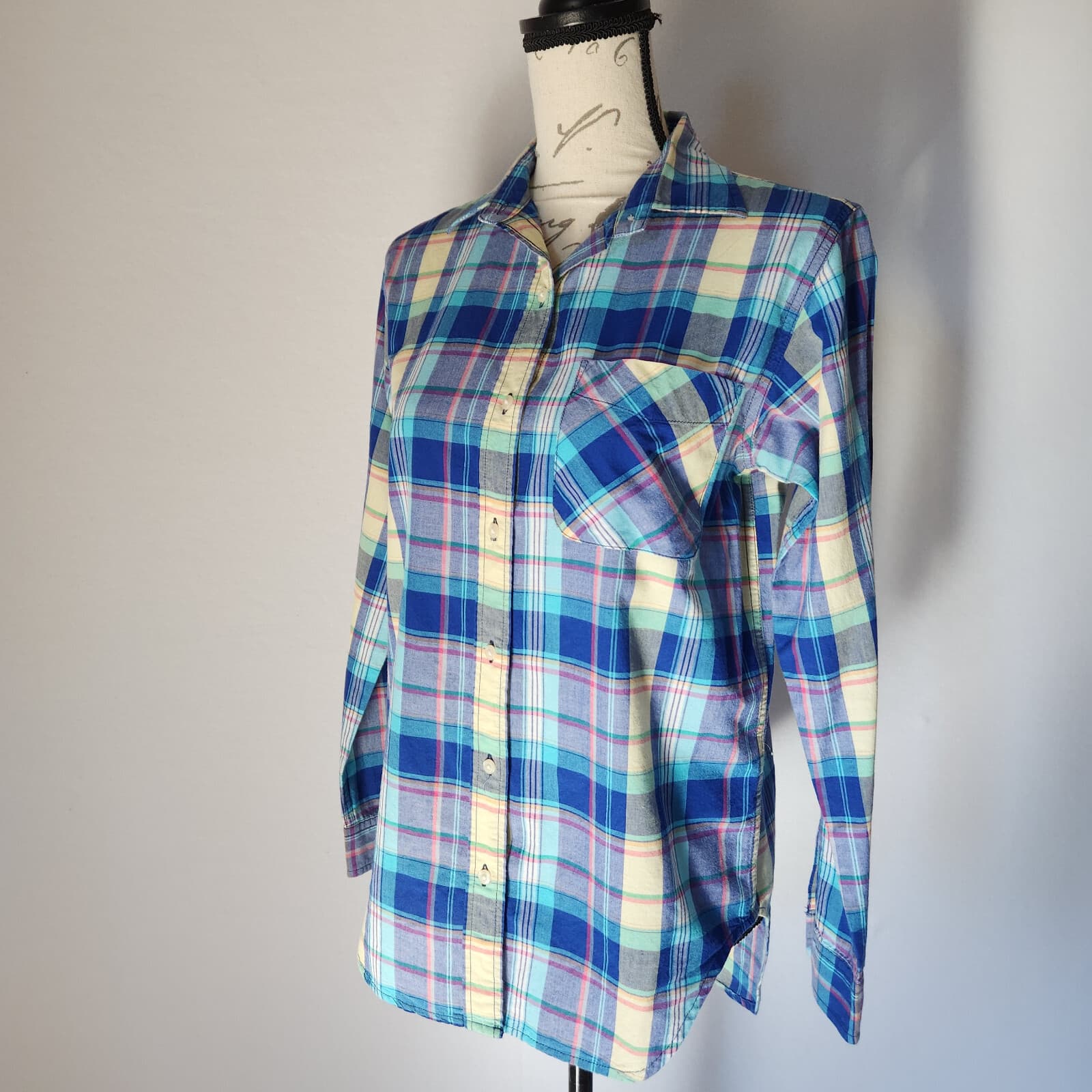 Denim & Supply RL Boyfriend Plaid Shirt Button-Down Long Sleeve Multicolor Sz.S