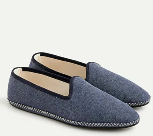 NWoB J.Crew Denim Canvas Loafers Slip-On Navy Blue Women US7.5