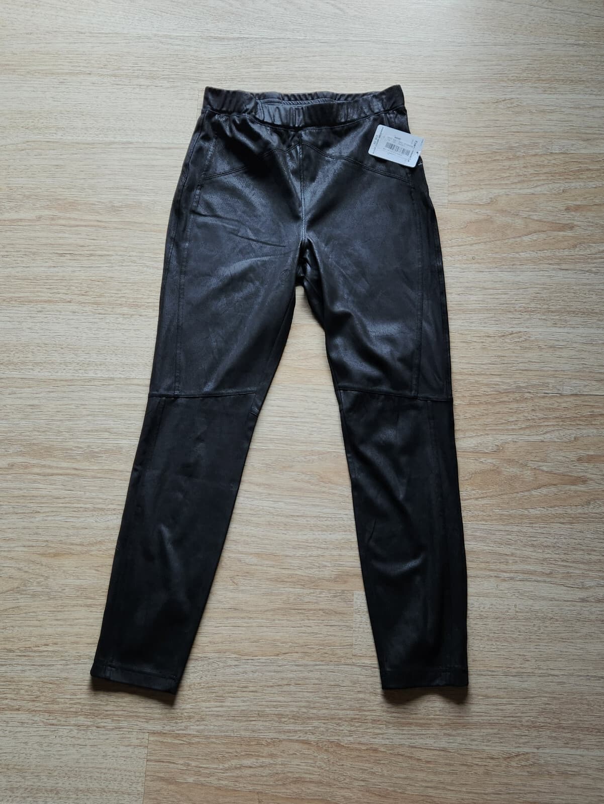 NWT Free People $78 Midnight Vegan Faux Suede Skinny Pants Pull-On Black Sz.S