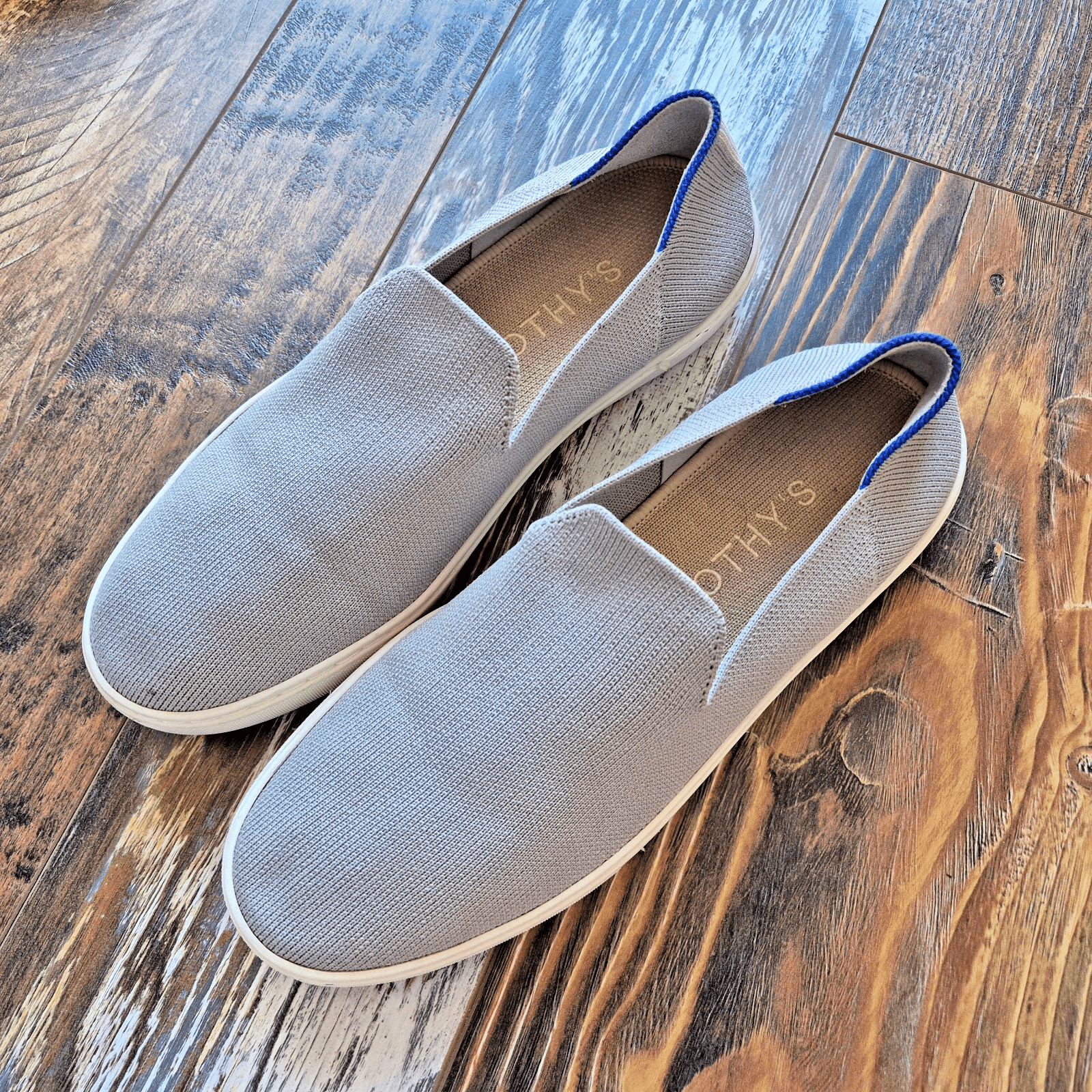 Rothy's The Original Slip-On Sneaker Comfort Soft Flexible Knit Grey Women's 9
