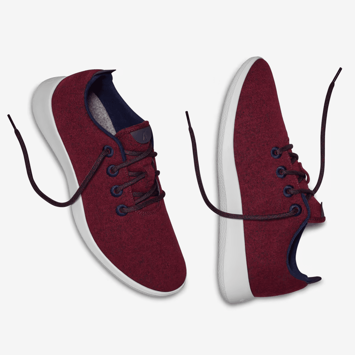 Allbirds Wool Runner Sneaker Lace-Up Super Fine ZQ Merino Wool Red Men US10