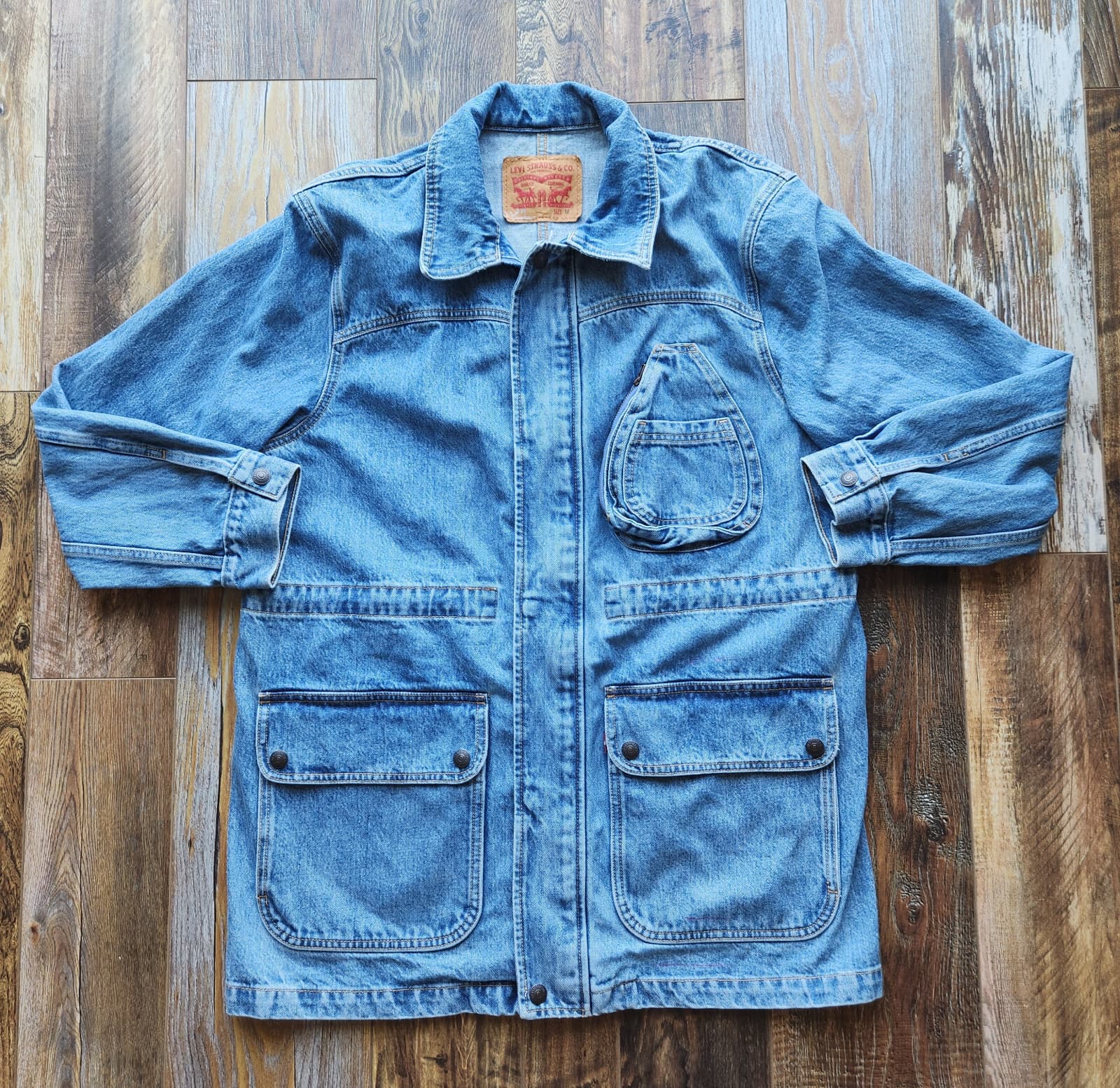NWT Levi's "Not For Resale" Magnolia Field Trucker Denim Jacket Zip Snap Men's M