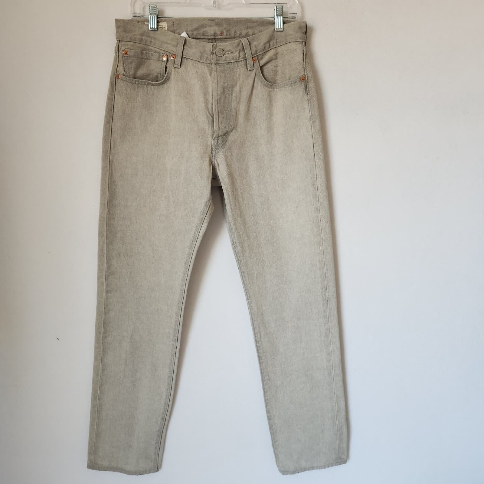 Levi's Sample "Not For Resale" 501 Premium Big E Jeans Button Fly Grey Men's 32