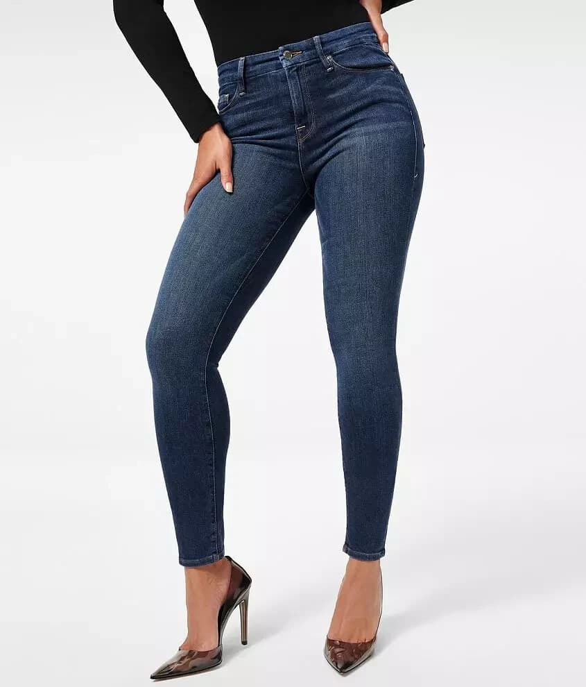 Good American Good Legs High Rise Skinny Jeans Zip Stretch Blue004 Women's 27