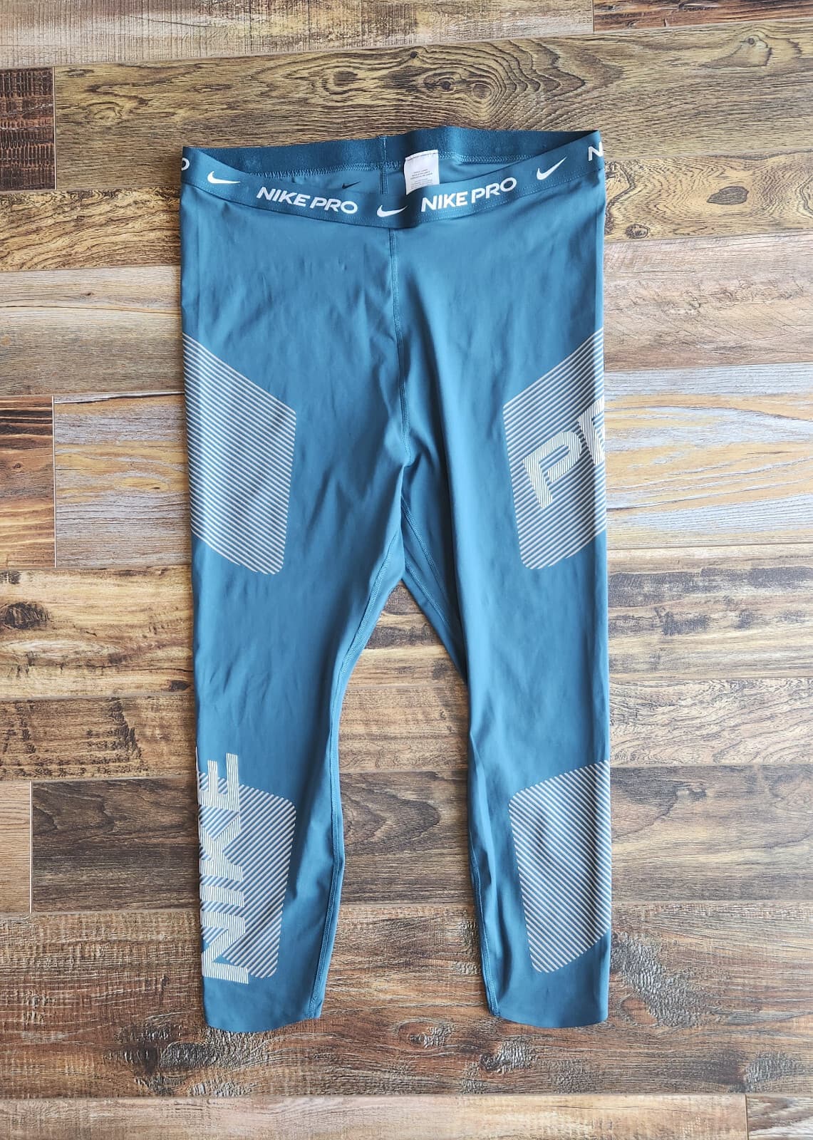 NIKE PRO Dri-Fit Graphic Activewear Legging High Waist Green Women Plus Size 2X