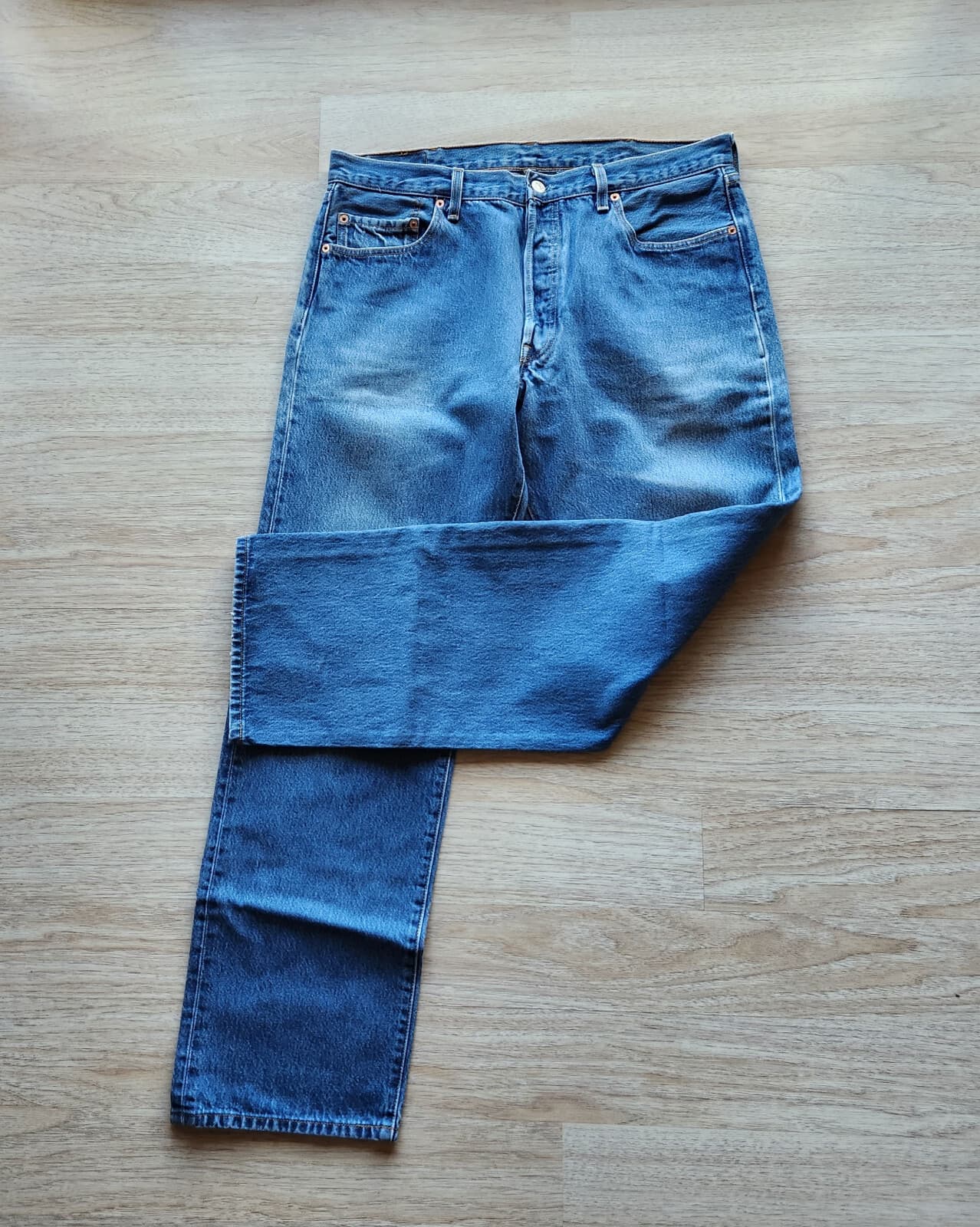 Levi's 501XX 2003 Straight Leg Jeans Button Fly Blue 100% Cotton Men Sz.38