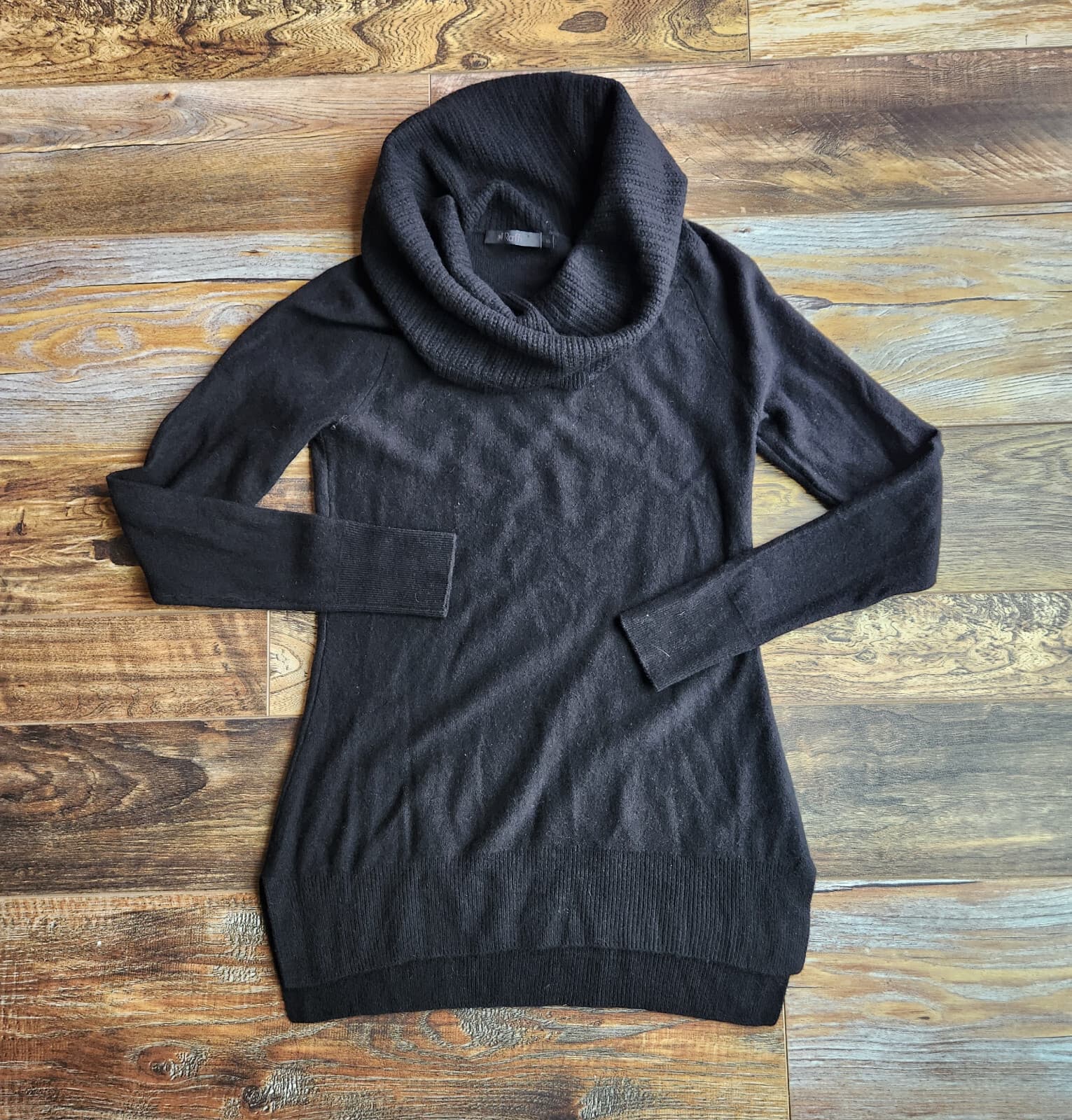 Raffi 100% Cashmere Turtle-Neck Sweater Pullover Long Sleeve Black Women's XS