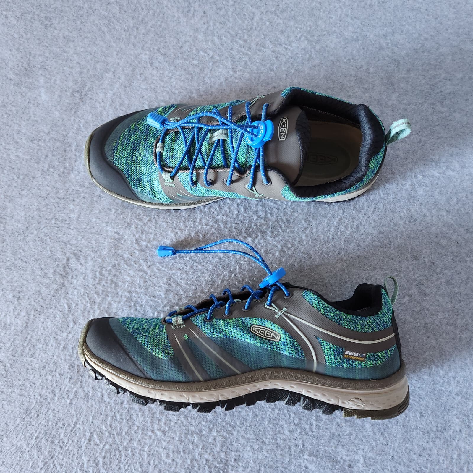 Keen Women's US10 Terradora Waterproof Hiking Outdoor Shoes Lace Blue-Green