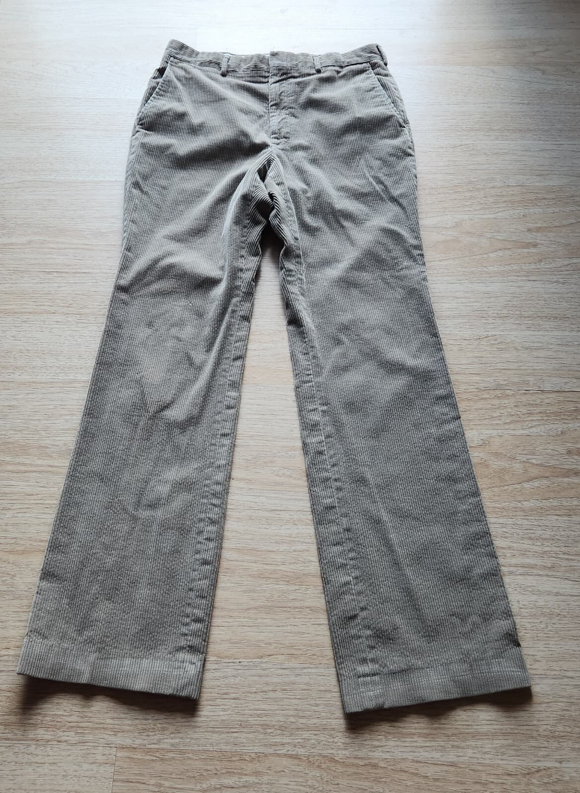 Vintage L.L.Bean Made in USA Corduroy Pants Straight Pocket Olive-Green Men's 35