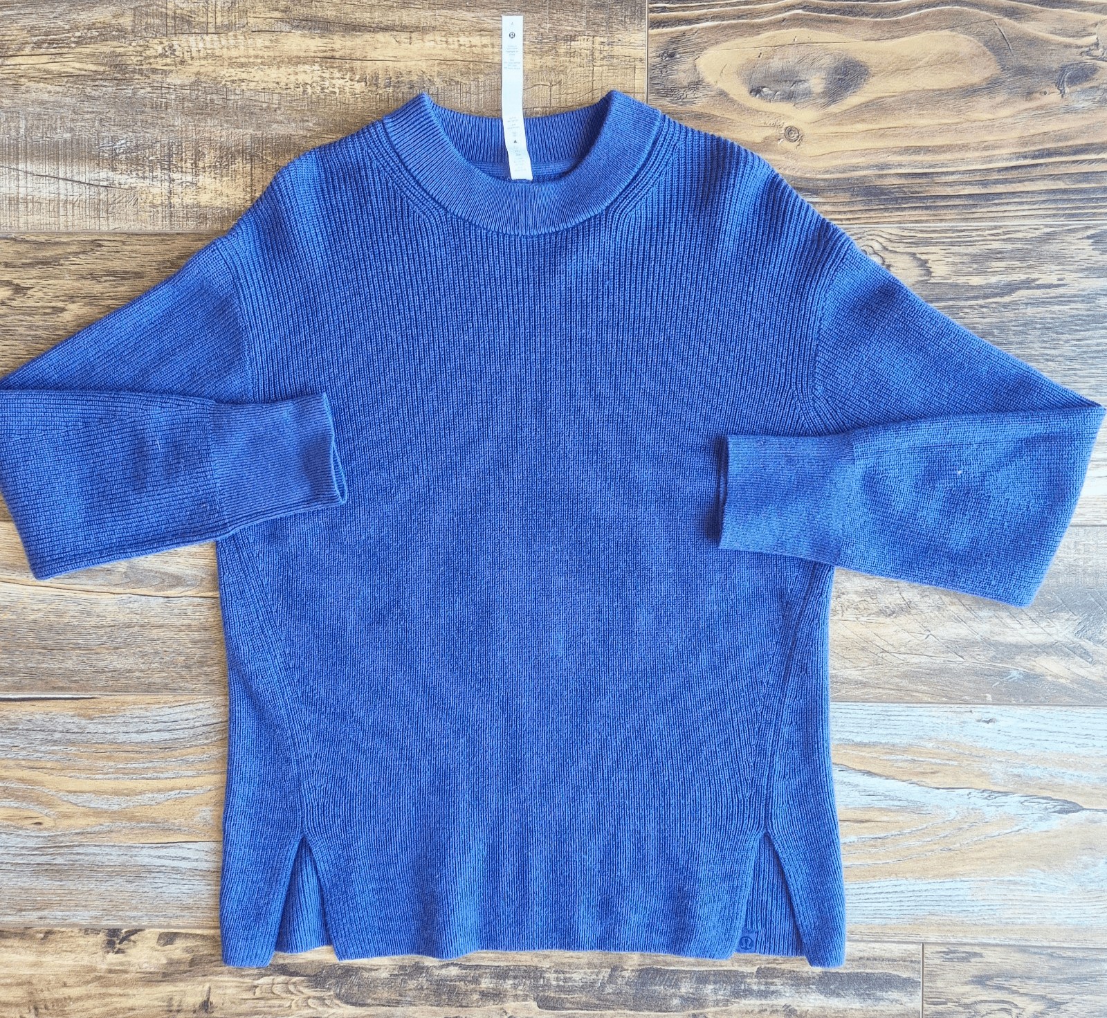 Lululemon Merino Wool-Blend Ribbed Crewneck Sweater Heathered Psychic Women's 4