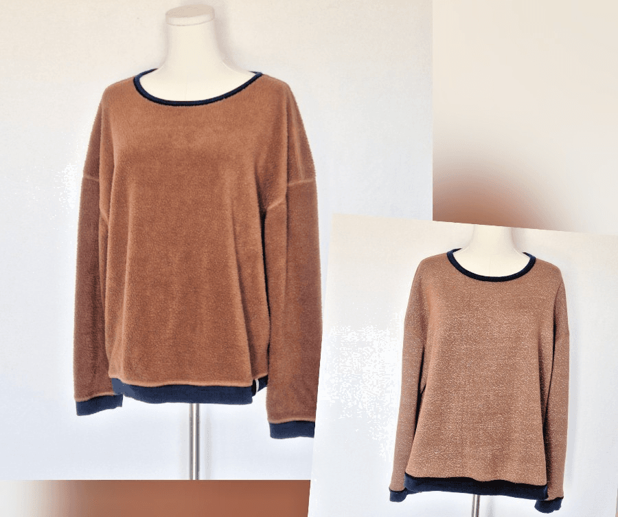 Patagonia Reversible Shearling Crew-Neck Sweater Long Sleeve Brown Women's L