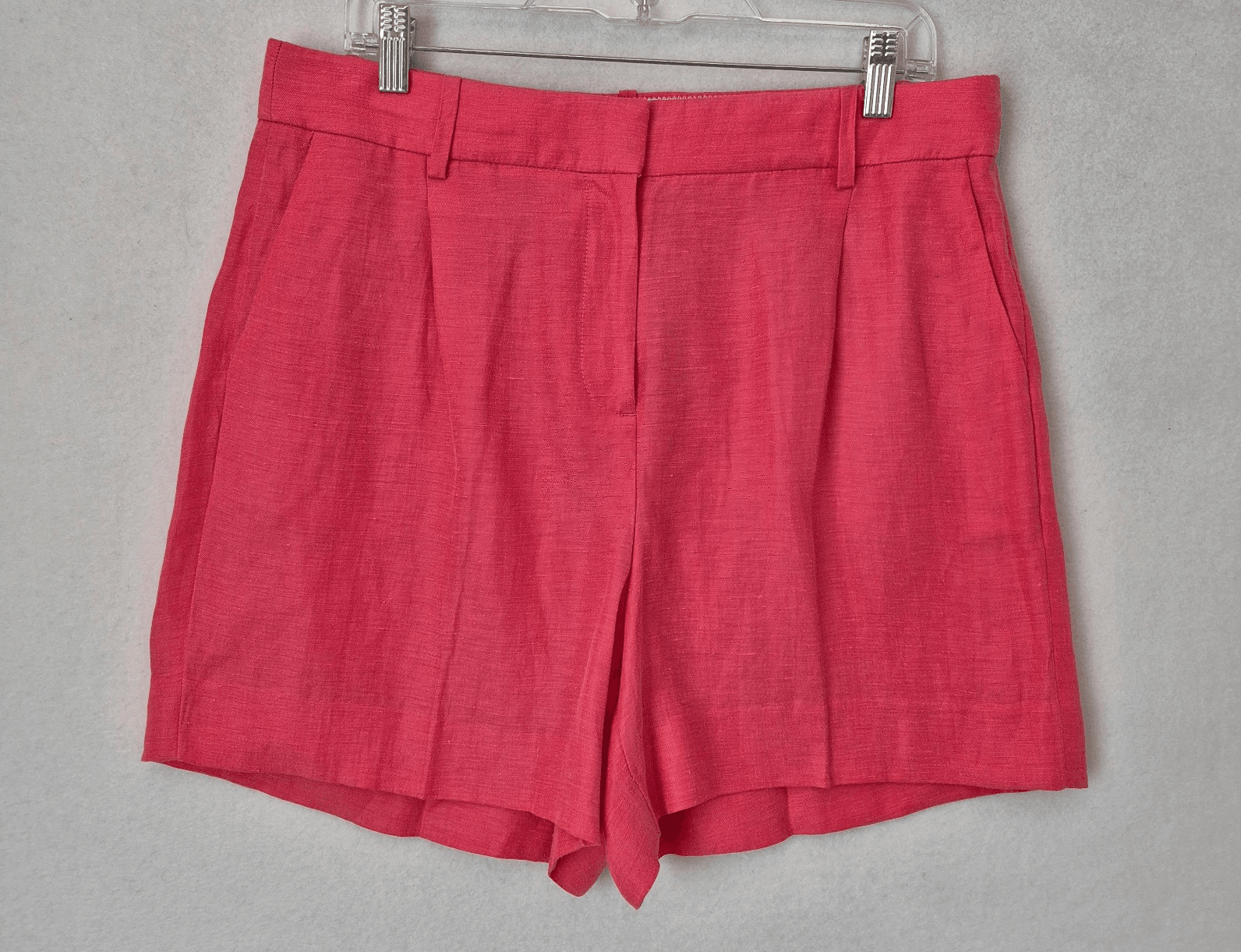 NWT J.CREW High-Rise Pleated Suit Short Chelsea Linen Cupro Blend Women 12 BQ233