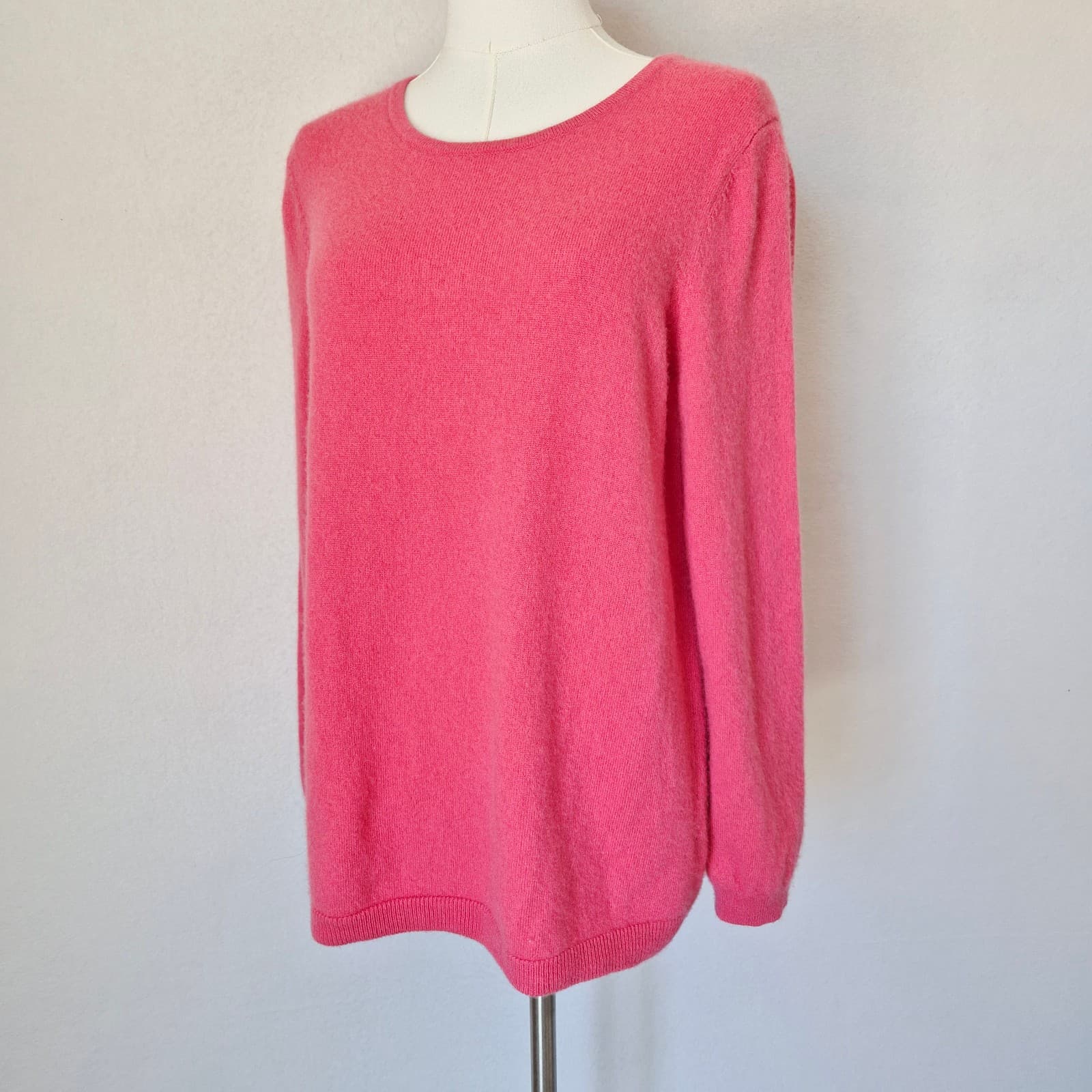 Talbots 100% Pure Cashmere Crewneck Sweater Pullover Long Sleeve Pink Women's 1X