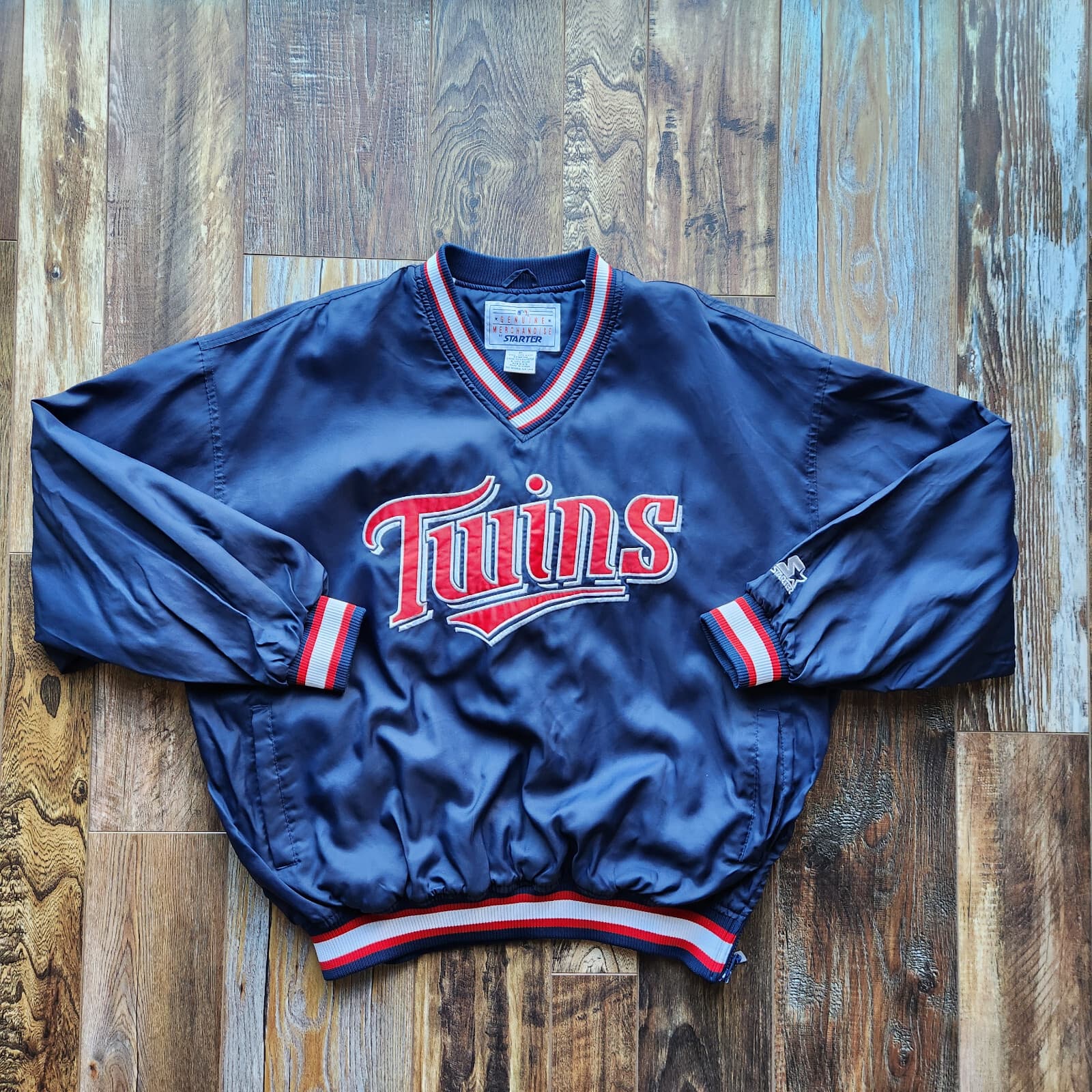Vintage Starter Genuine Merchandise MLB Minnesota Twins Warmup Jacket Blue Sz.XL