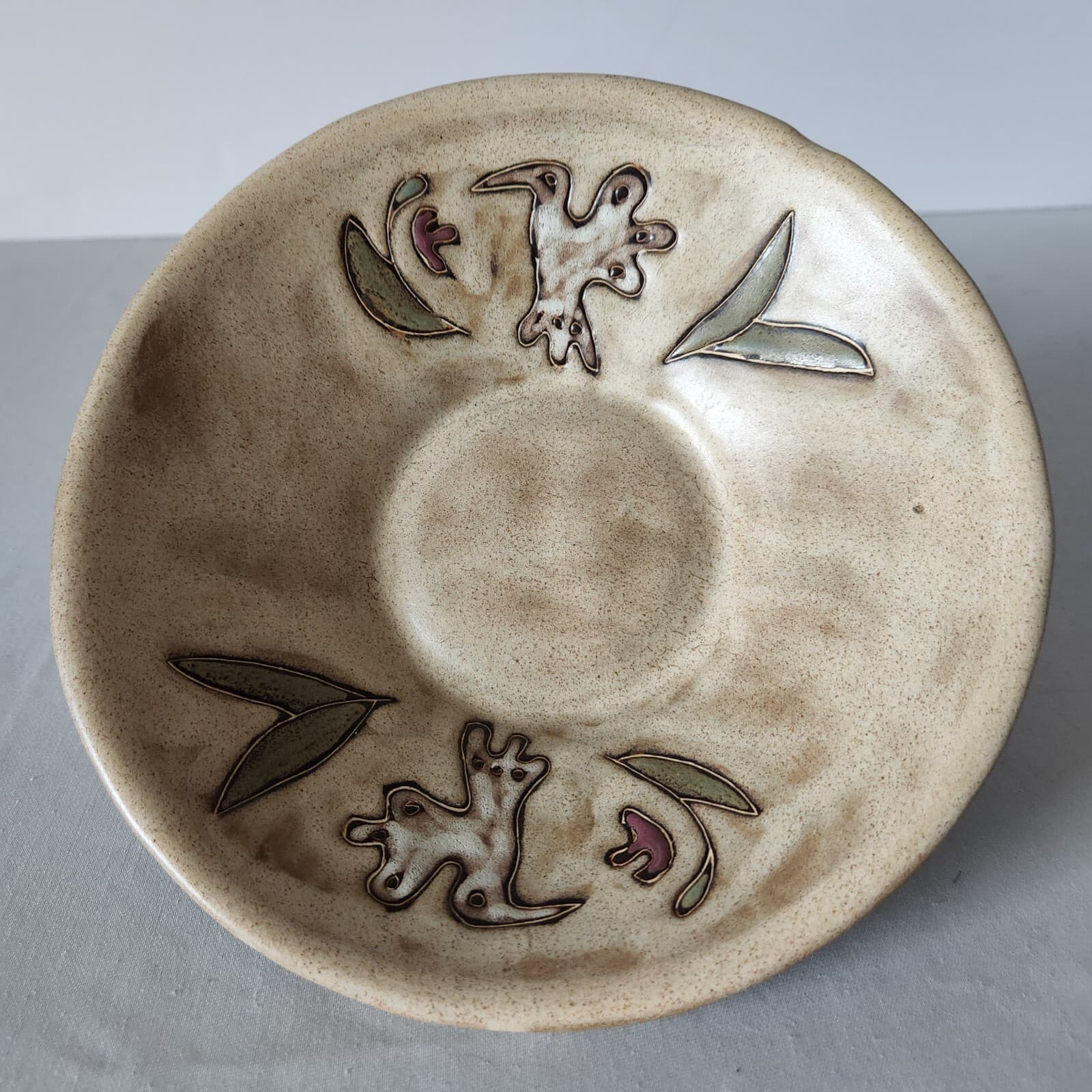 Design by Mara Mexico Pottery Stonewear Hummingbird Floral 20oz Bowl