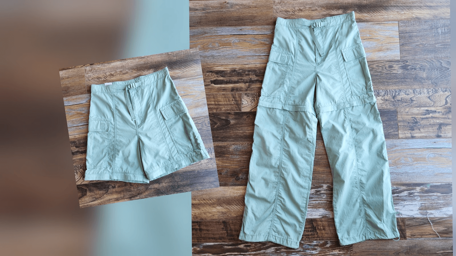 NEW Levi's Not For Resale Convertible Cargo Pants Belt-Buckle Cotton Green Sz.27