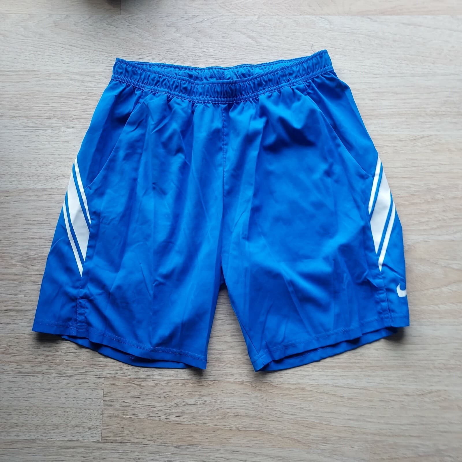 Nike Dri-Fit Activewear Shorts Drawstring Pocket Elastic Waist Blue Men Sz.L