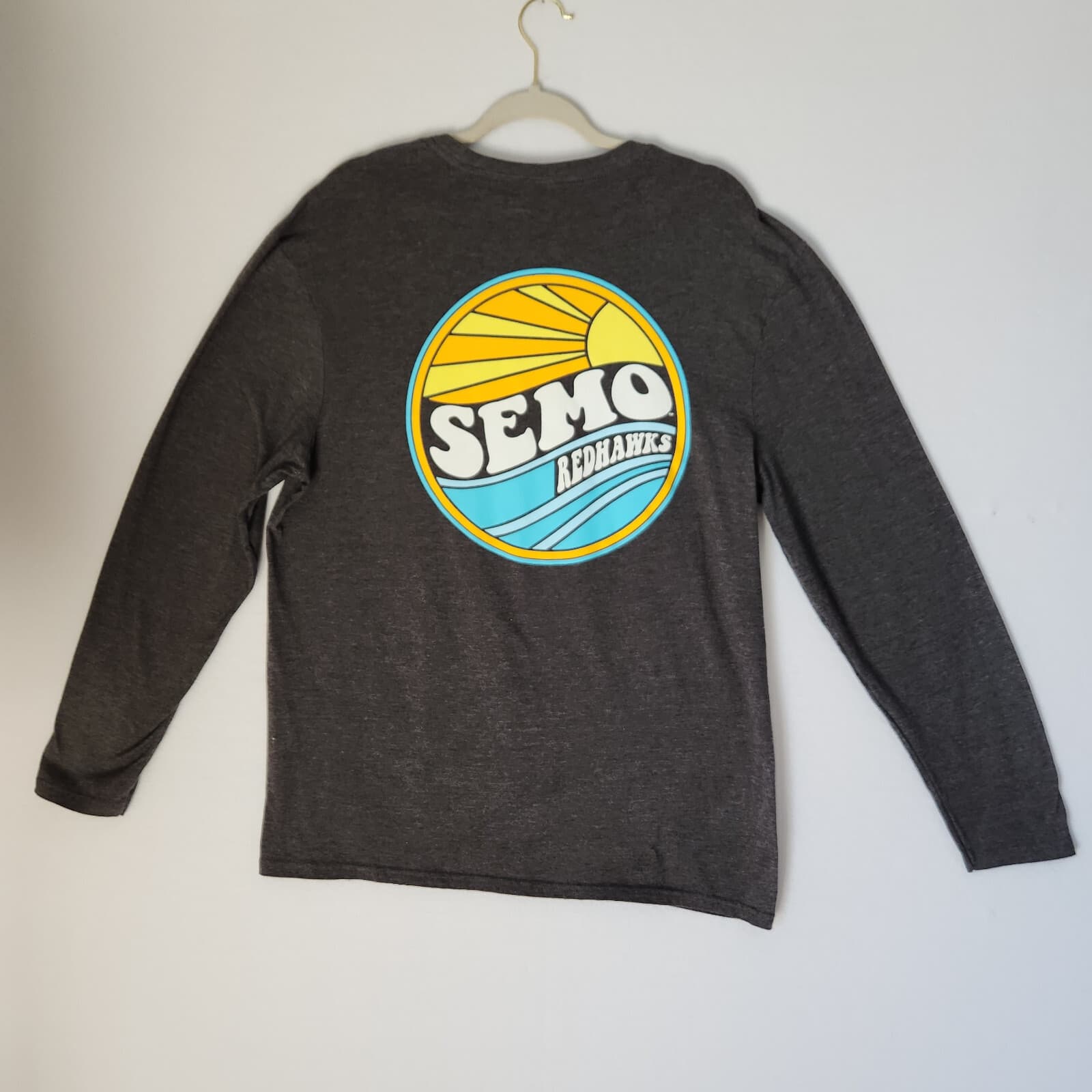 Champion SEMA Red Hawks Long Sleeve T-Shirt Crew Neck Dark Grey Men's XL