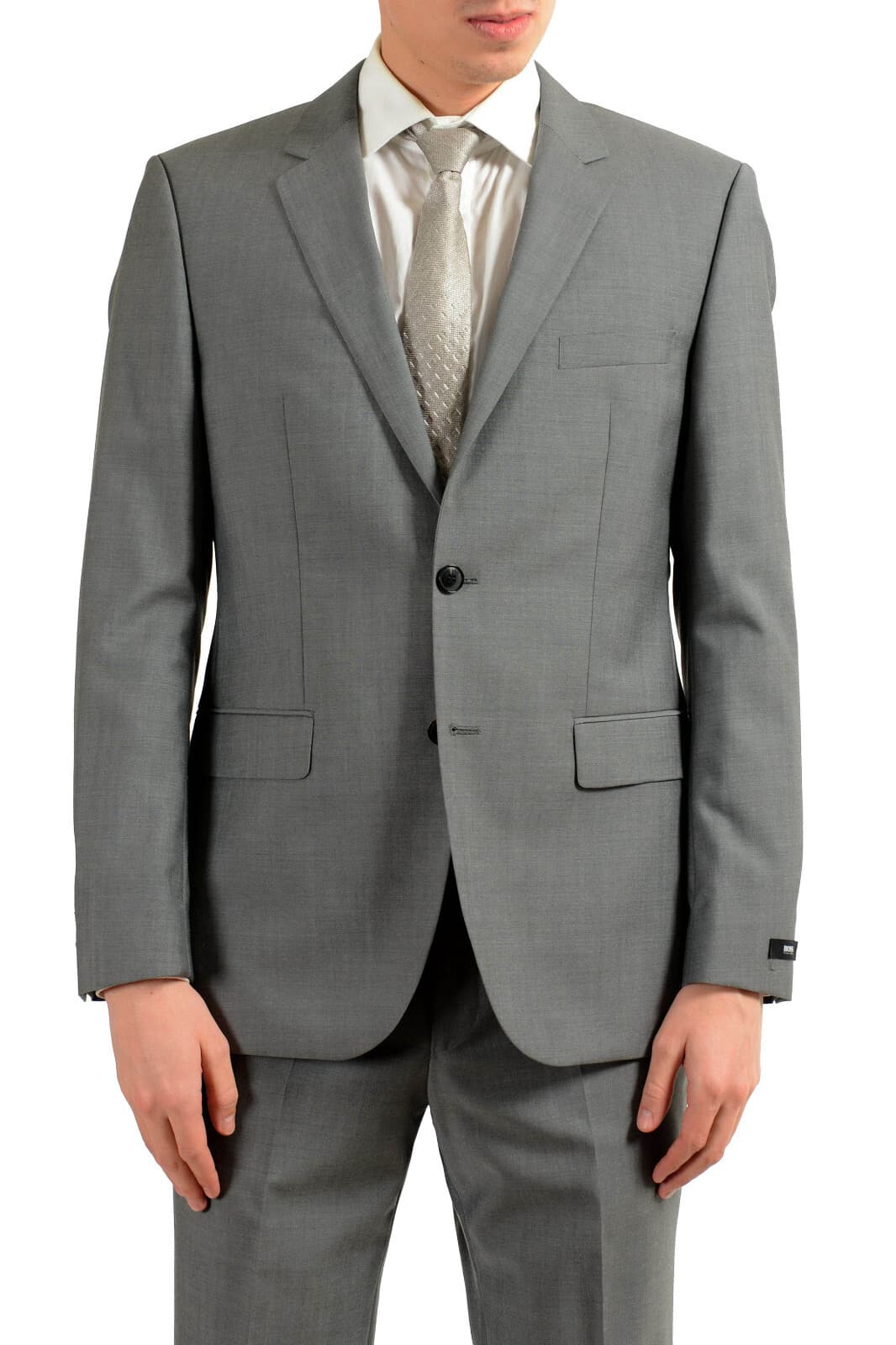 Hugo Boss Super 110 Reda Blazer Two Button Slim-Fit 100% Wool Grey Men's 40S