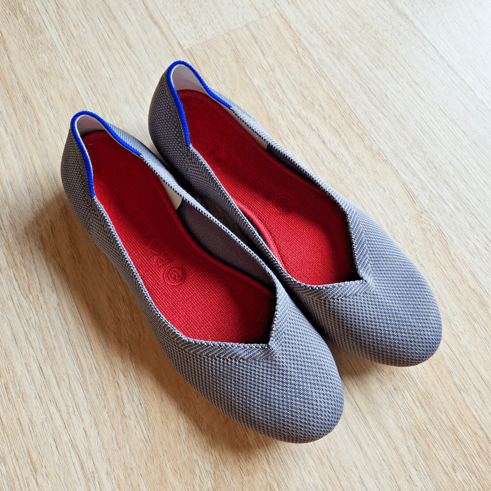 Rothy’s The Flat Round Toe Slip On Ballet Flat Comfort Flexible Gray Sz.US10.5
