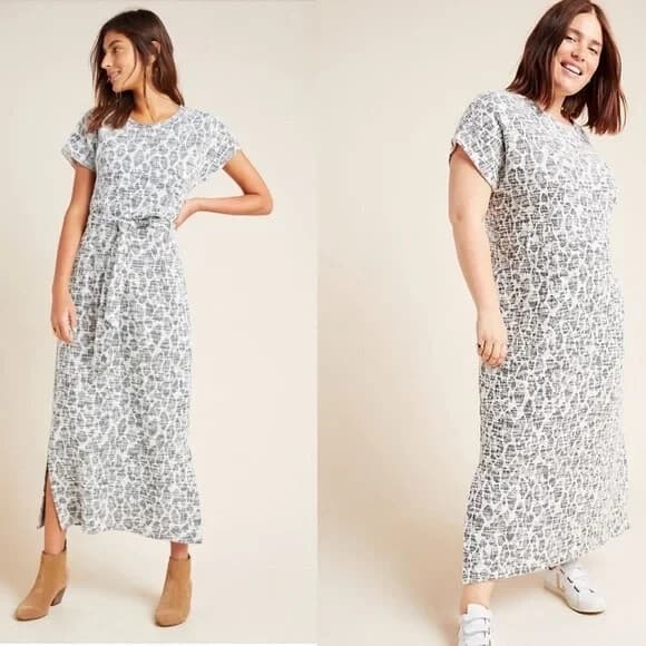 NWT DOLAN Anthropologie Left Coast Taleen Tweed Midi Dress Assorted Sz.L $150
