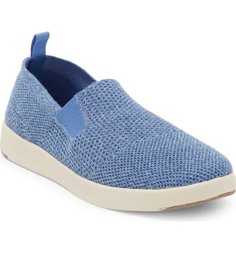 Woolloomooloo Baaarbara Merino Wool Knit Slip-On Sneaker Flat Blue Men's EU41