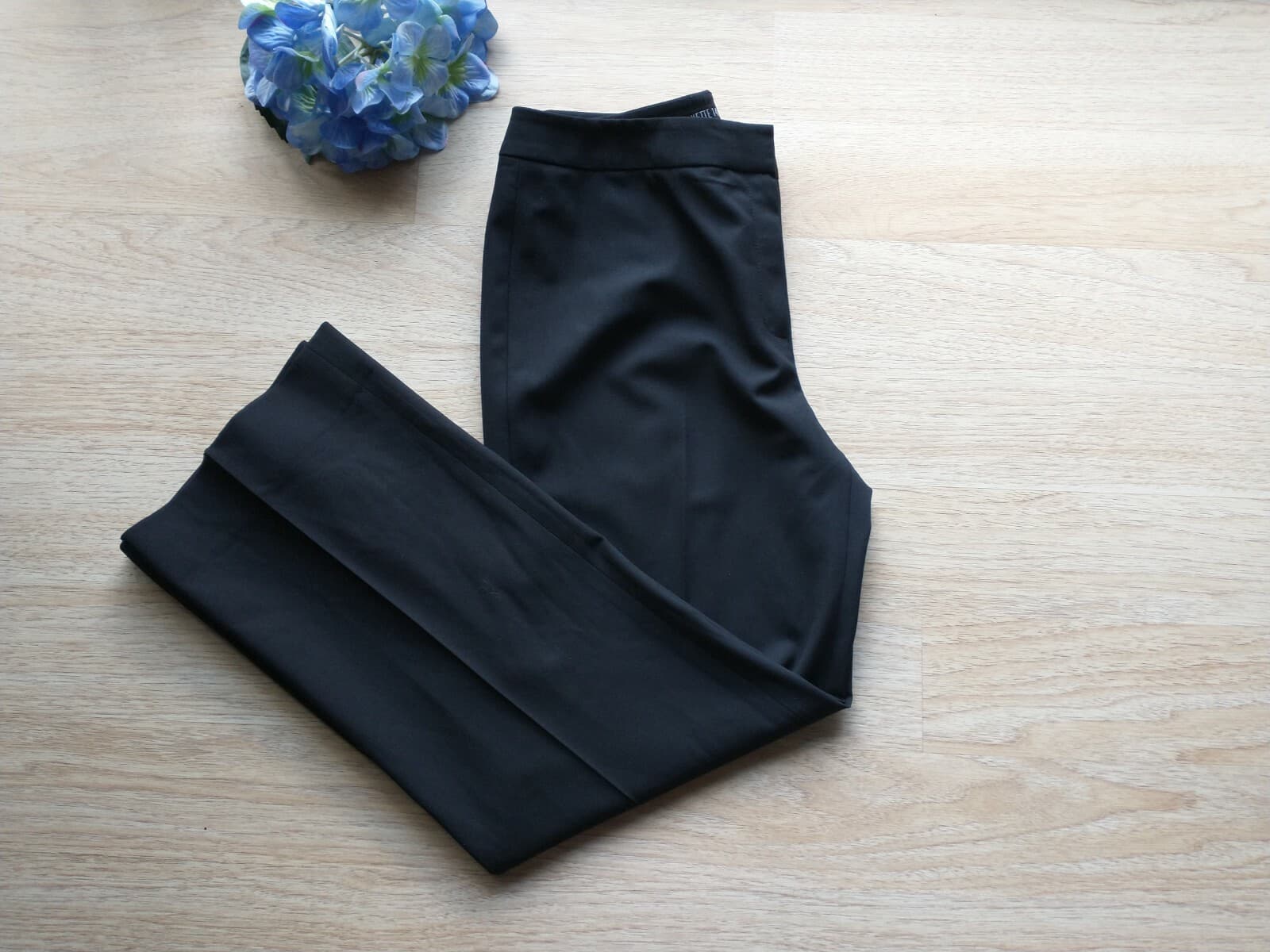 Lafayette 148 NY Wool Blend Dress Career Pants Straight Leg Black Women Sz.8