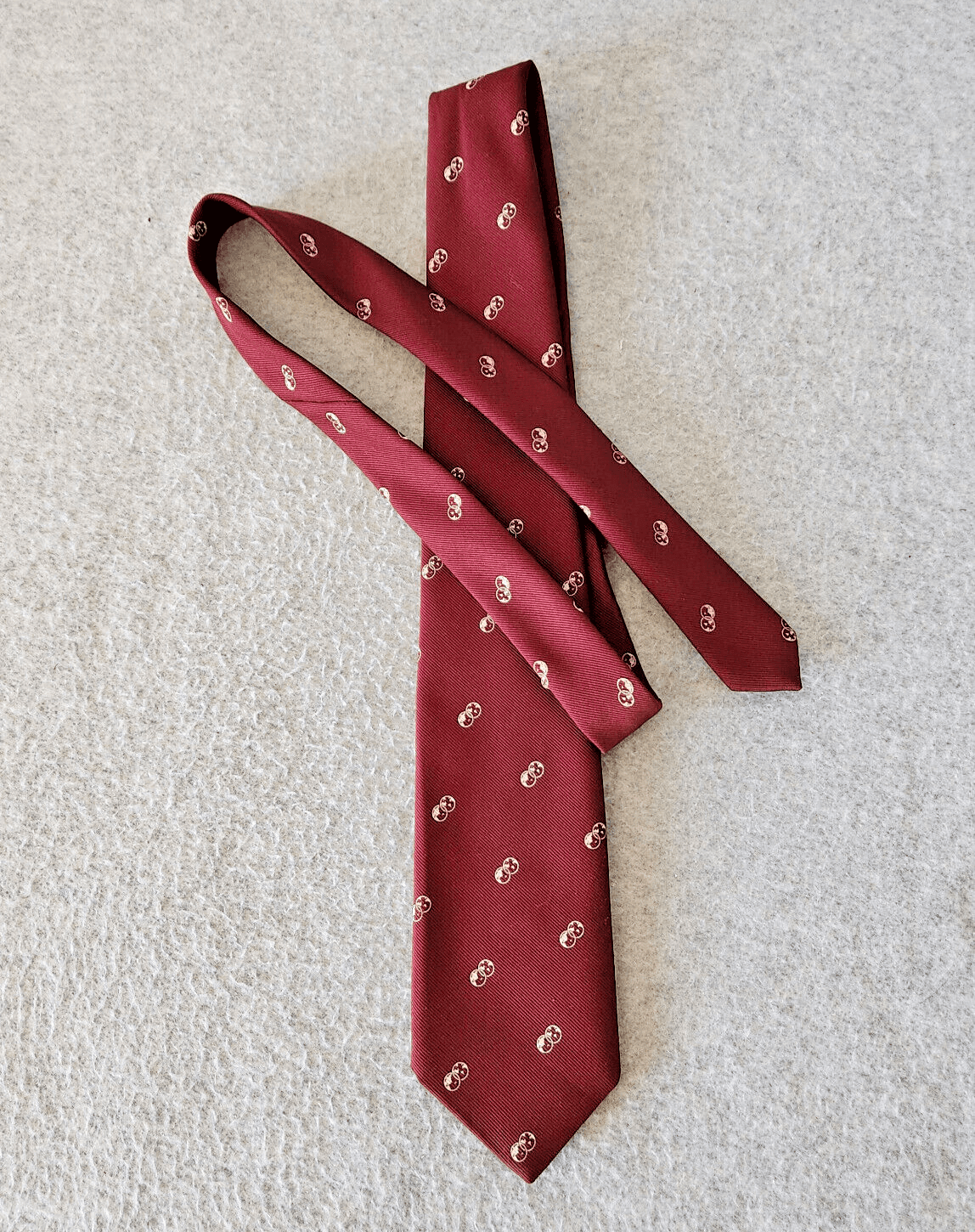 Vintage Givenchy Monsieur Silk Blend Traditional Standard Width Necktie Burgundy