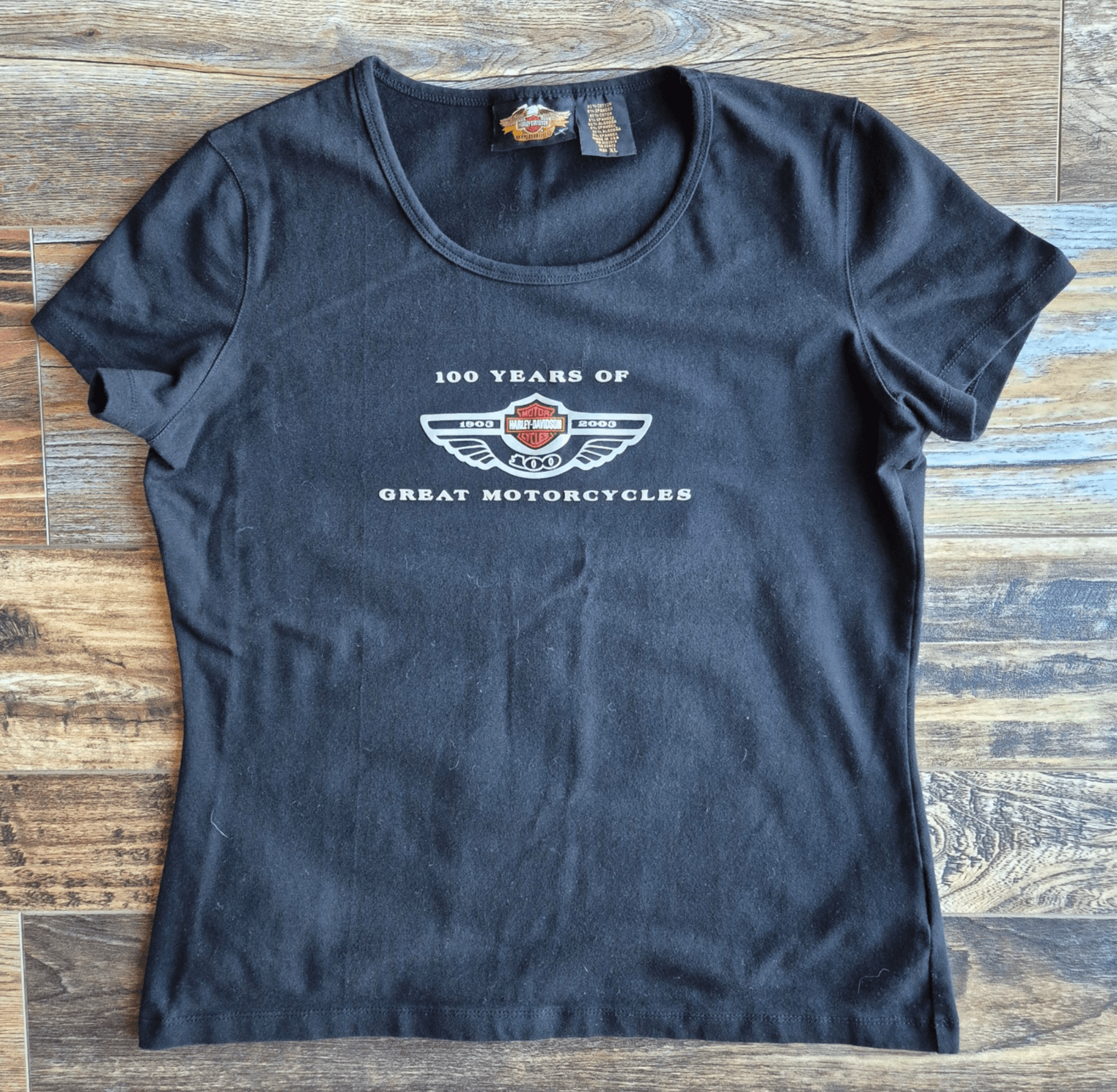 Vintage Harley Davidson Made in USA 100 Years of Great Motorcycs T-Shirt Sz.XL