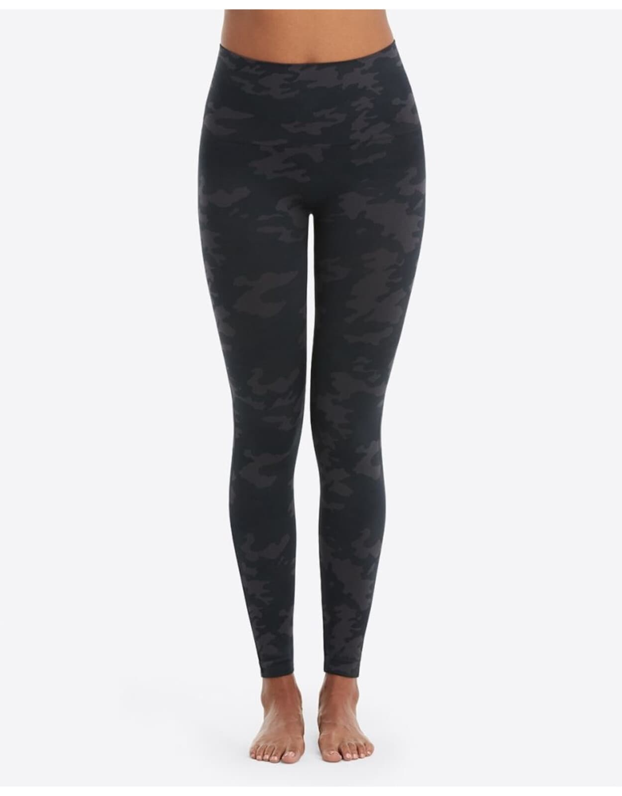 NWT SPANX $68 Look At Me Now Legging Seamless High Rise Stretch Black Camo Sz.M