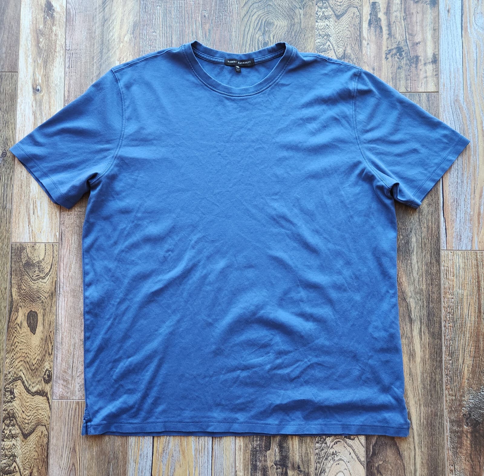 Robert Barakett Crewneck T-Shirt Short Sleeve Pima Cotton Poseidon Blue Mens XXL
