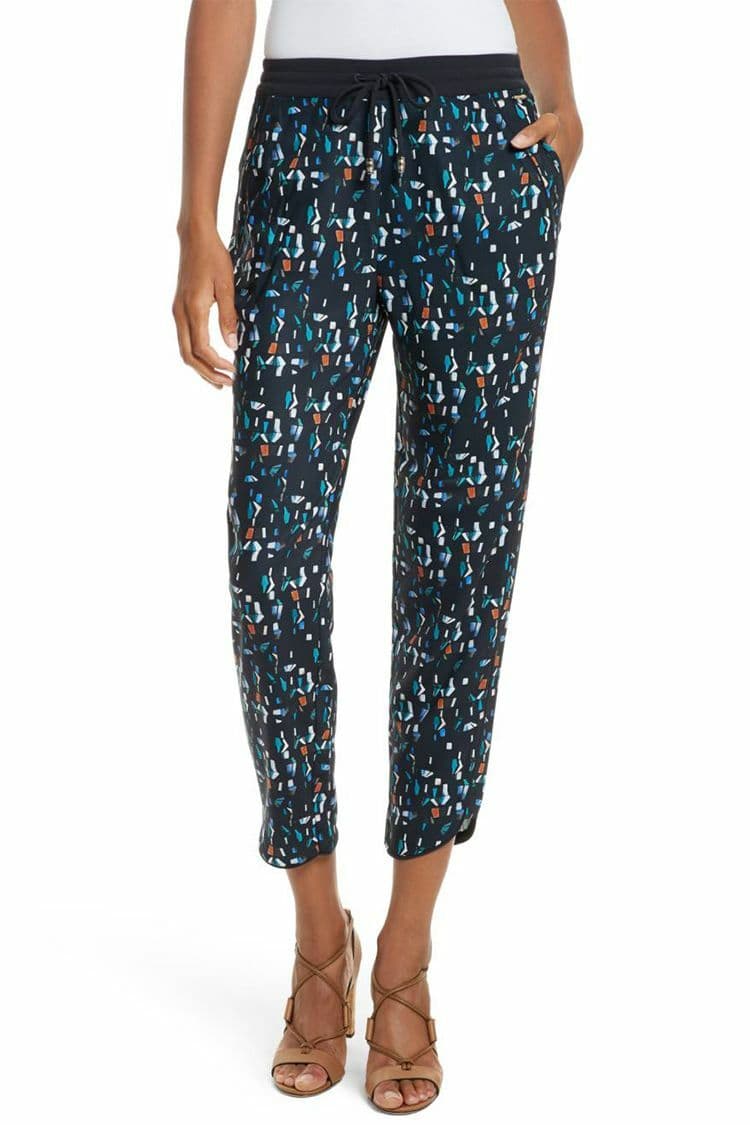 Ted Baker Esrig Print Jogger Pants Drawstring Multicolor Women Waist 30 in.