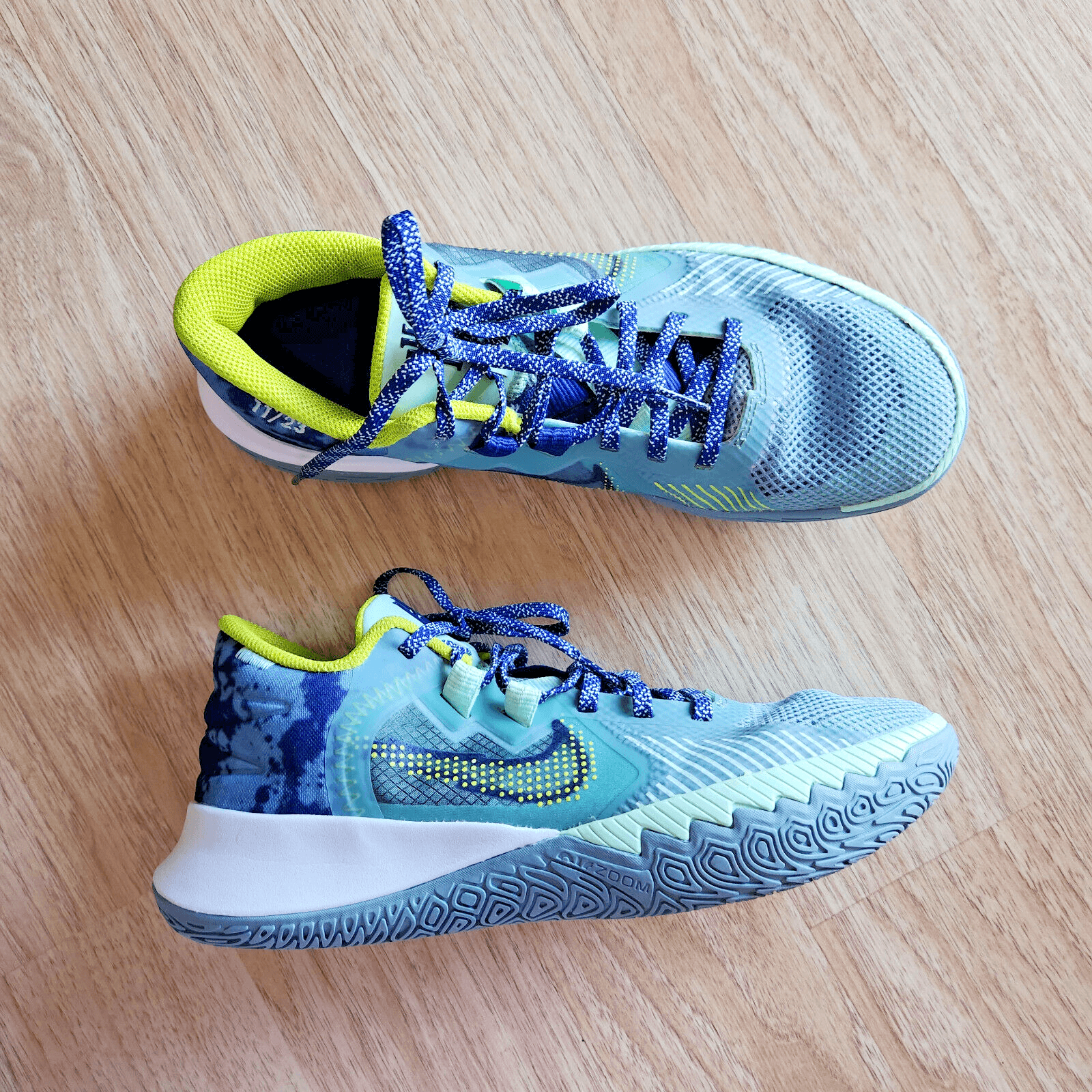 Nike Kyrie Flytrap 5 Ocean Cube Air Zoom Basketball Shoe Lace CZ4100-300 Men US8