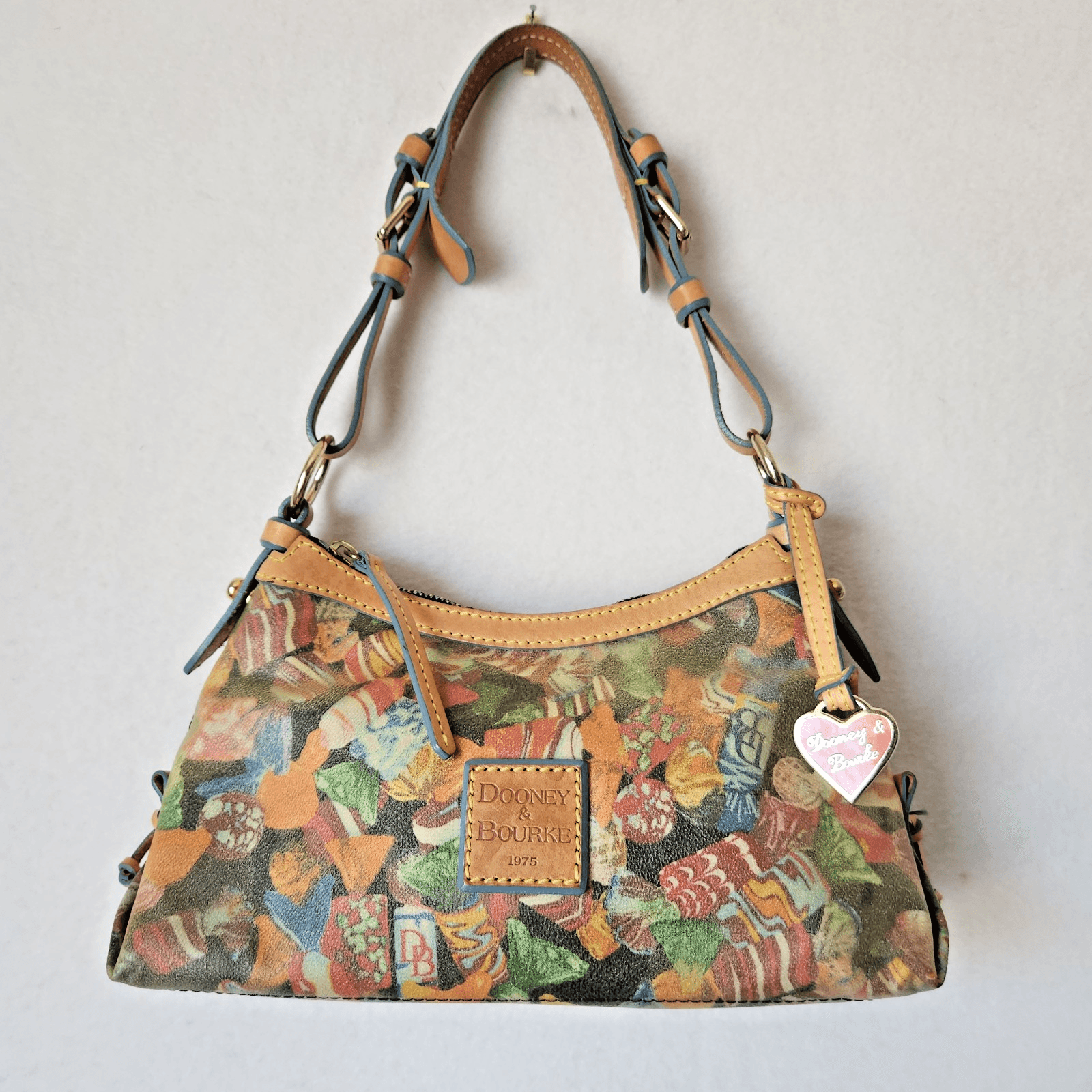 Dooney & Bourke Leather Multicolor Candy Printed Shoulder Bag