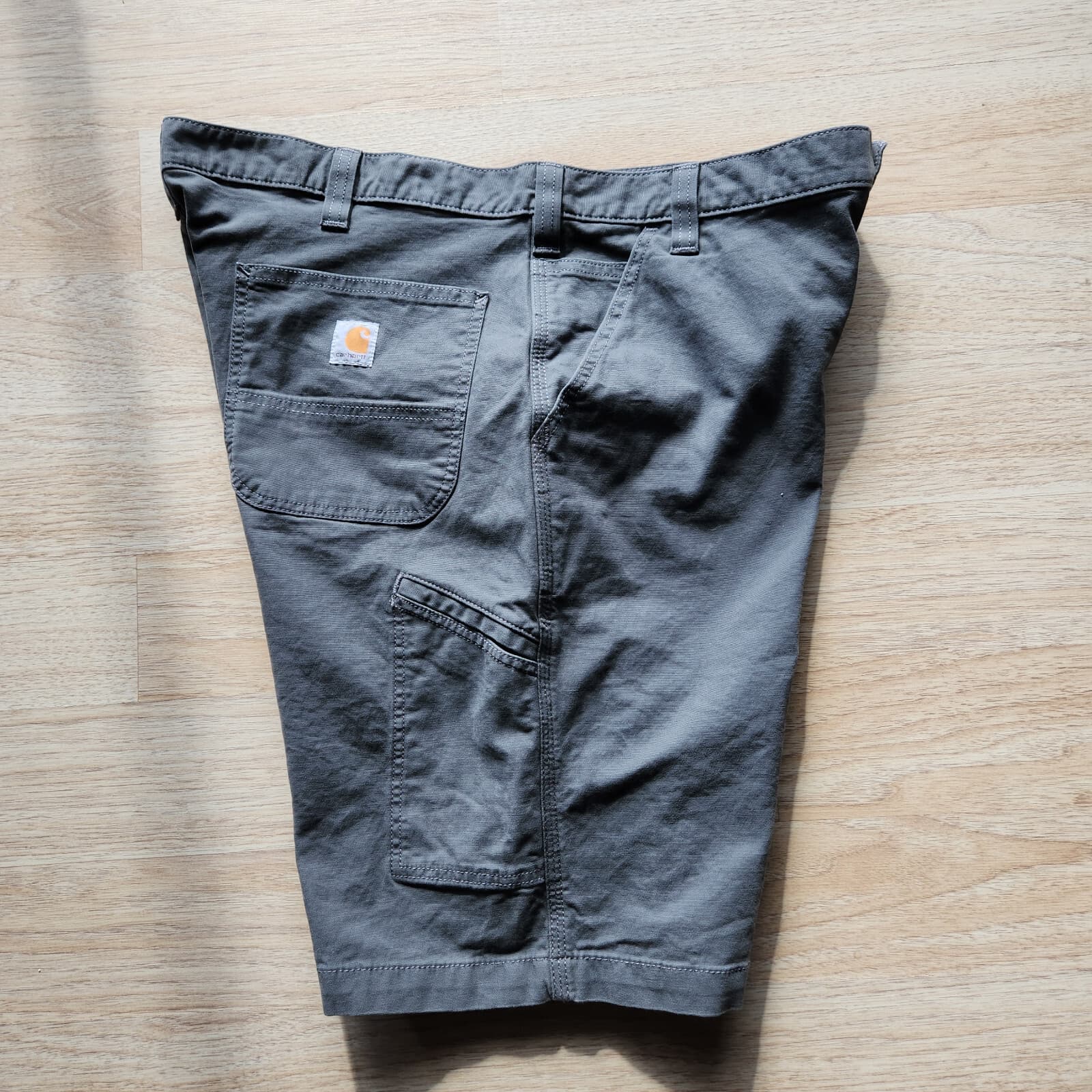 Carhartt Relaxed Fit Ripstop Work Utility Shorts Zip Duck Canvas Grey Men's 40