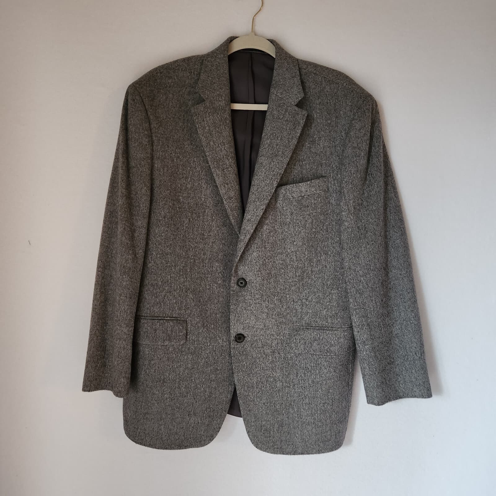 Lauren Ralph Lauren 100% Camel Hair Sport Coat Blazer 2-Button Grey Men's 42R