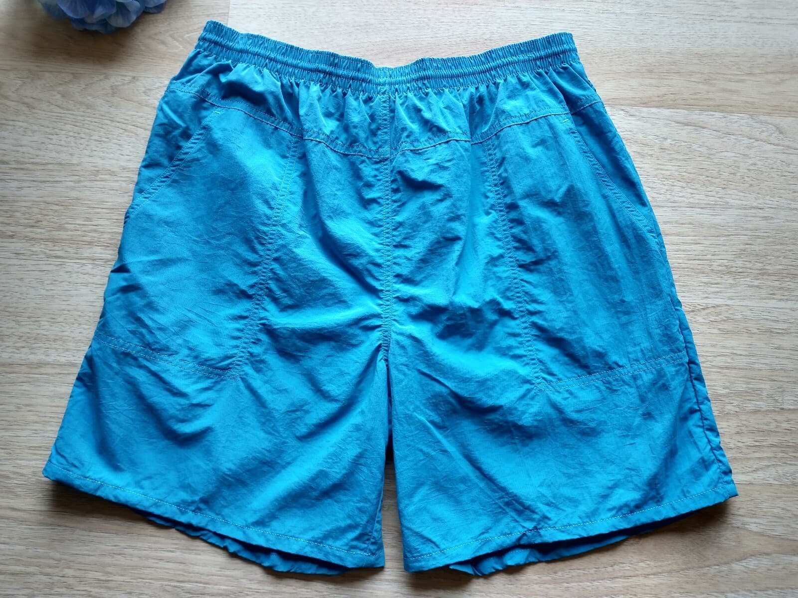 NWT Lands' End Men Swimwear Trunk Drawstring Mesh Lined Blue Sz.XL Made in USA