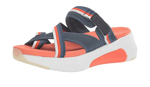 Mark Nason Modern Jogger 2.0 Wedge Sandals Cushion Comfort Orange Blue Women's 9